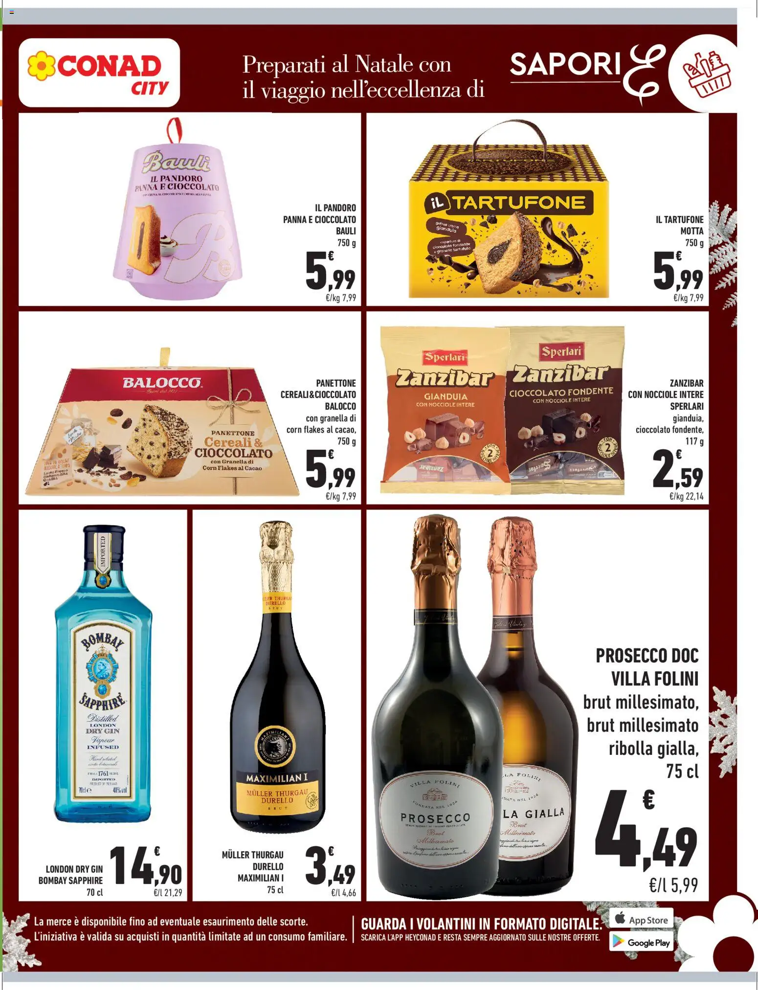 Volantino Conad del 28.11.2025 | Pagina: 5 | Prodotti: Cioccolato, Cereali, Panna, Data