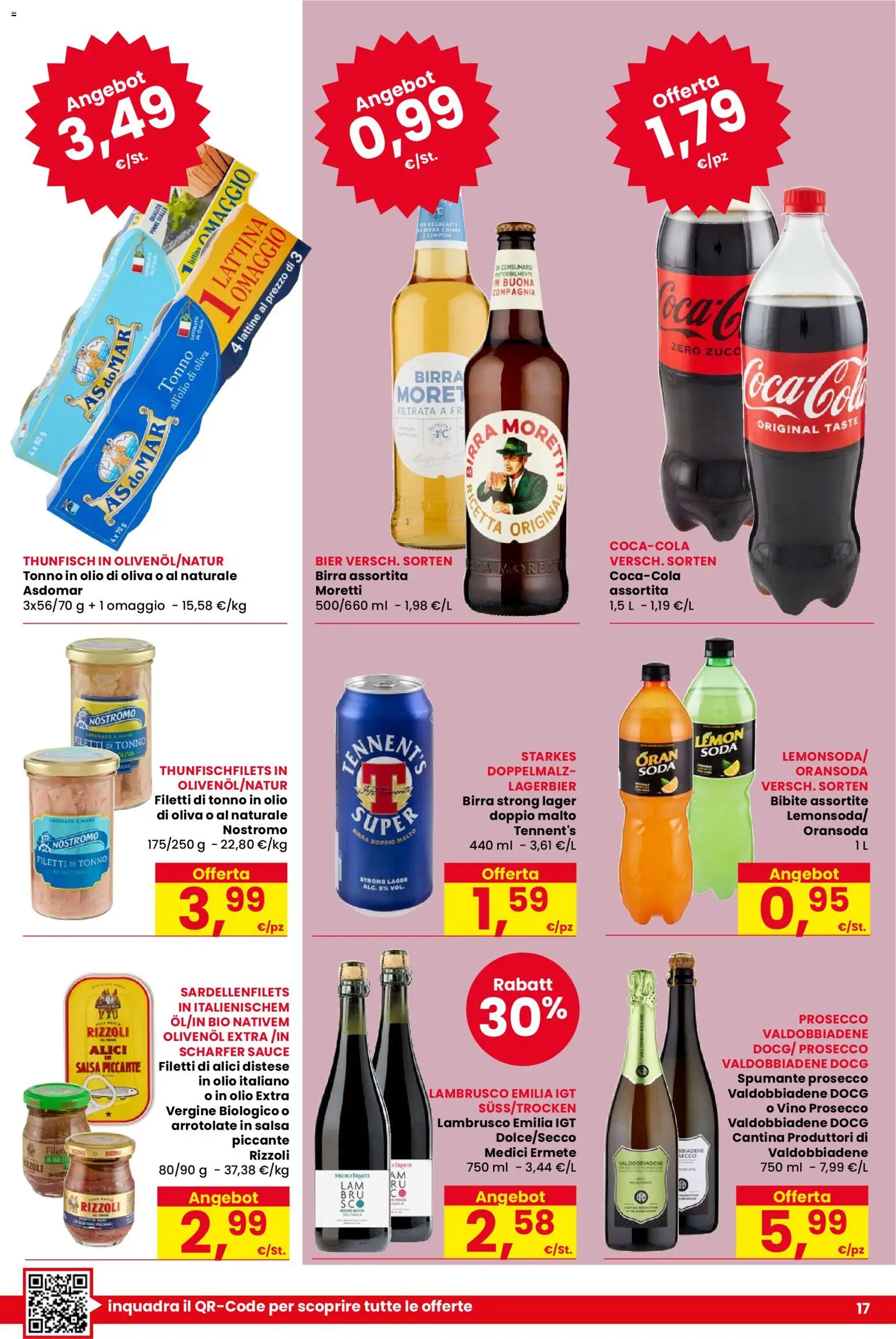 Volantino Despar del 22.01.2026 | Pagina: 17 | Prodotti: Tennent's, Tonno, Alici, Olio di Oliva