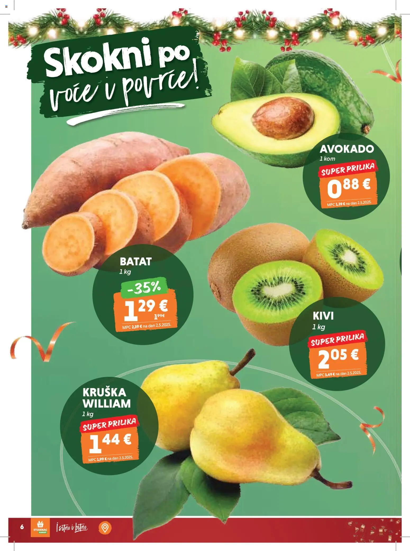Studenac katalog | vrijedi od 26.12.2025 | Stranica: 6 | Proizvodi: Kivi, Avokado, Kruška
