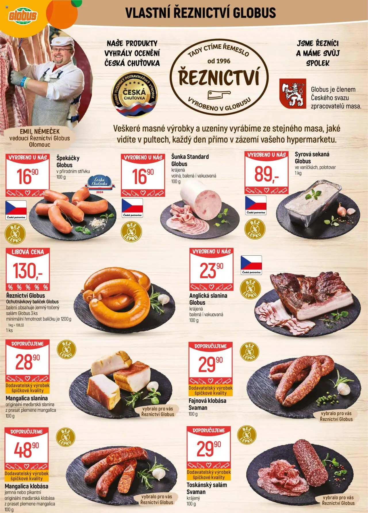Globus leták - Olomouc od 15.10.2025 | Strana: 9 | Produkty: Globus, Salám, Sekaná, Slanina