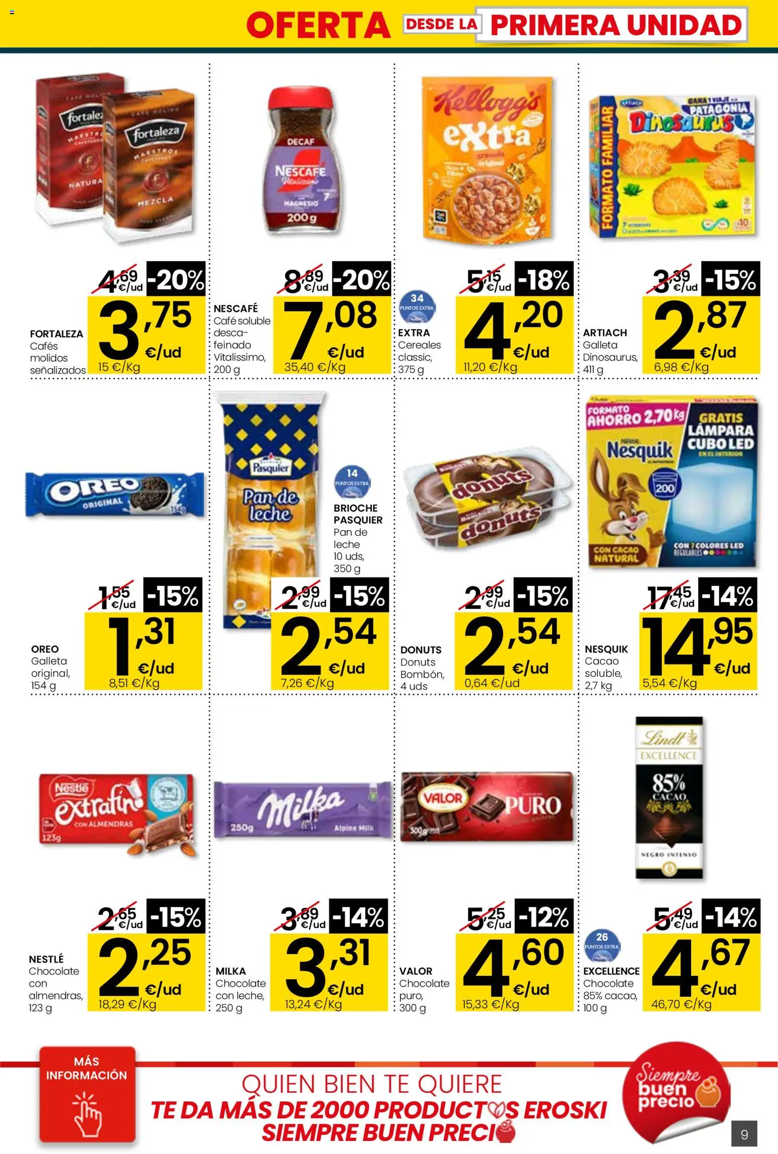 Eroski - Viste tu cesta de primavera City │ válido desde el 12.03.2026 | Página: 9 | Productos: Pan, Cereales, Κεραία, Té