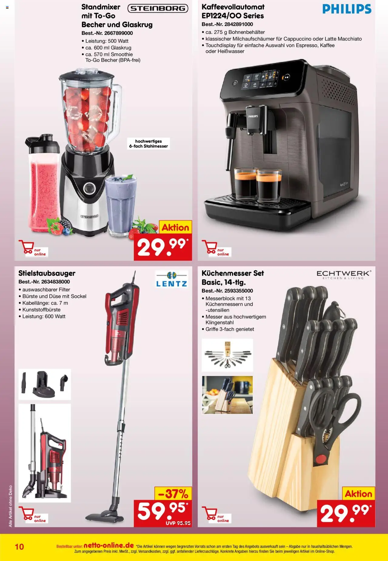 Netto Marken-Discount Online-Angebote September - gültig ab dem 01.09.2025 | Seite: 10 | Produkte: Philips, Kaffee, Bürste, Kaffeevollautomat