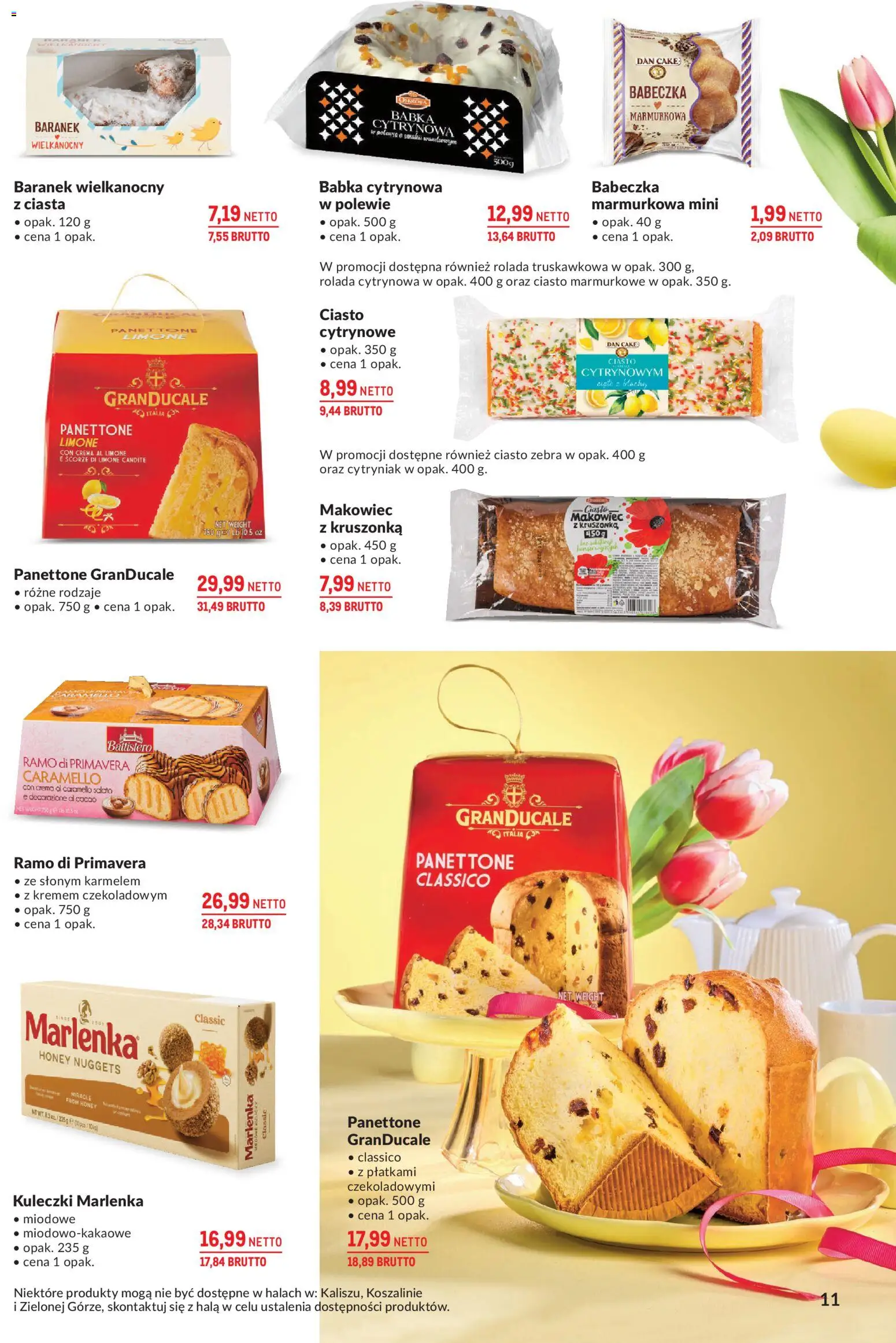 Makro gazetka - Delikatesy Wielkanoc od 17.03.2026 | Strona: 11 | Produkty: Ciasto, Rolada truskawkowa, Babka, Nuggets