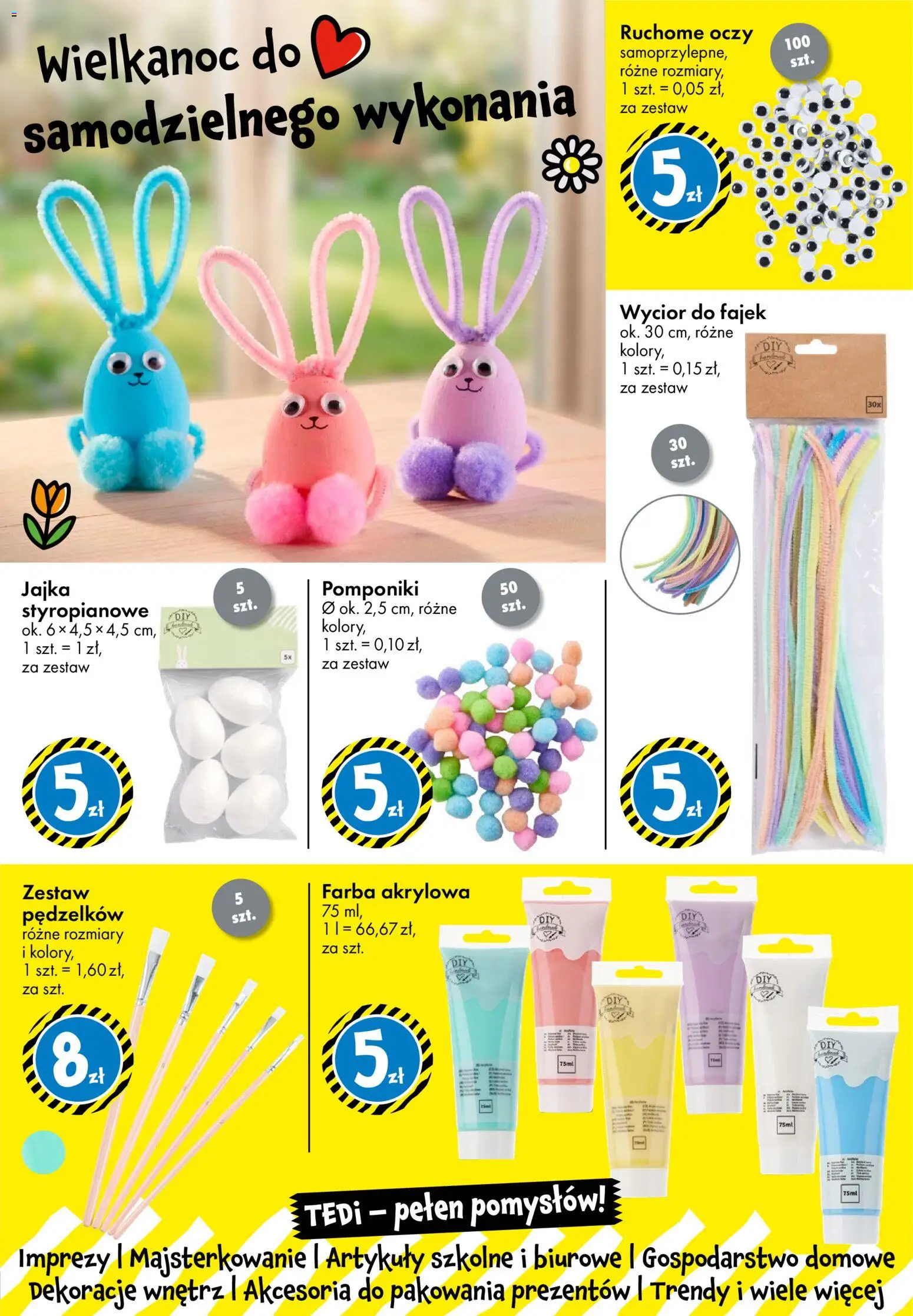 TEDi gazetka od 06.03.2026 | Strona: 4 | Produkty: Jajka, Artykuły szkolne