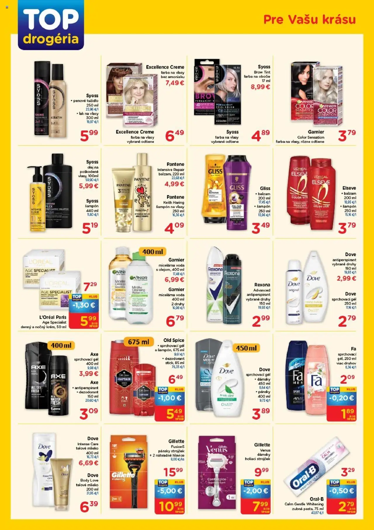 TOP Drogéria leták │ platný od 25.08.2025 | Strana: 3 | Produkty: Strojček, Holiaci strojček, Mlieko, Olej