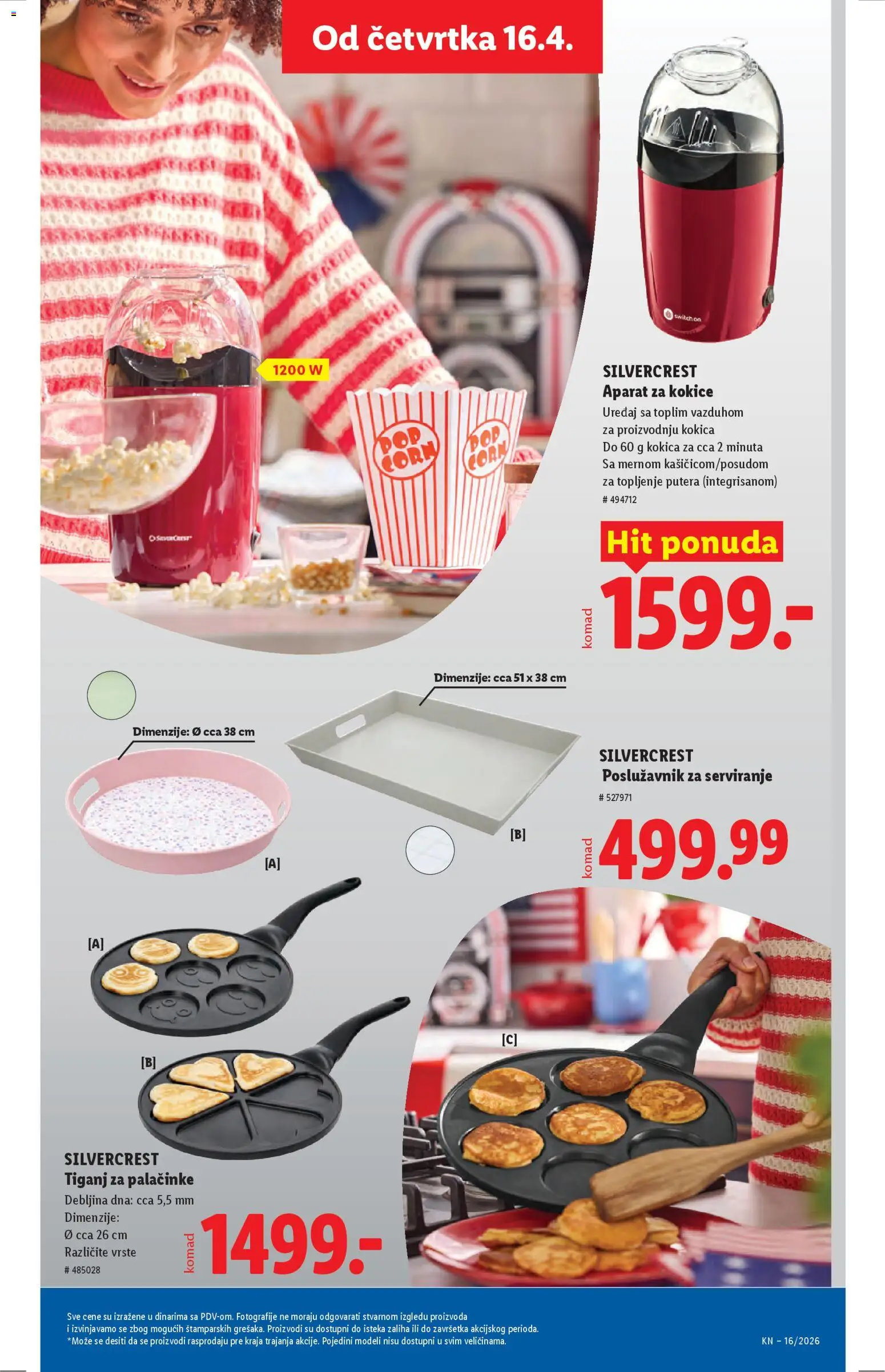 Lidl katalog - važi od 16.04.2026 | Strana: 75 | Proizvode: Silvercrest, Aparat za kokice, Palačinke, Tiganj