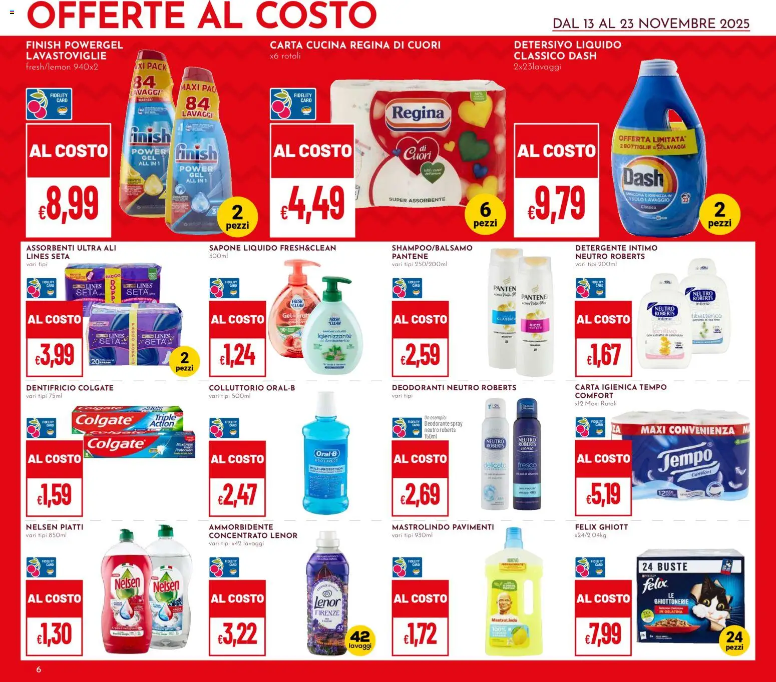 Volantino Pan del 13.11.2025 | Pagina: 6 | Prodotti: Dentifricio, Detergente intimo, Detergente, Intimo