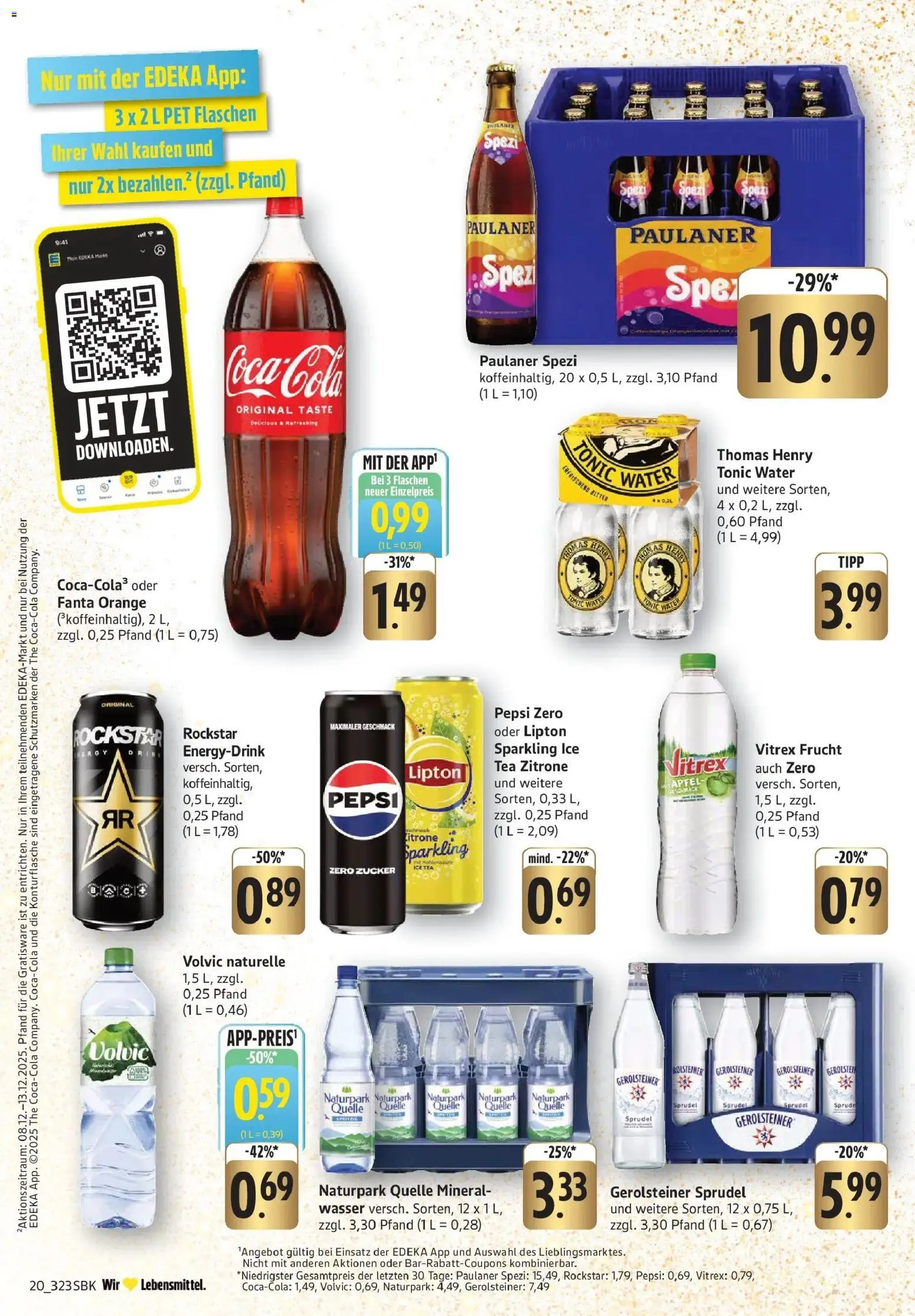 Edeka prospekt Pirmasens	 – gültig ab 08.12.2025 | Seite: 22 | Produkte: Äpfel, Wasser, Pepsi, Gerolsteiner