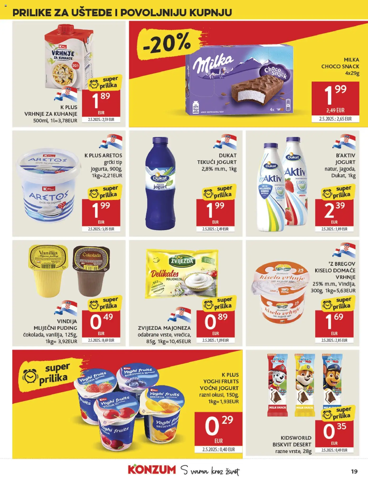 Konzum HR akciós ujság - amely érvényes a következő dátumtól: 05.11.2025 | Oldal: 19 | Termékek: Puding