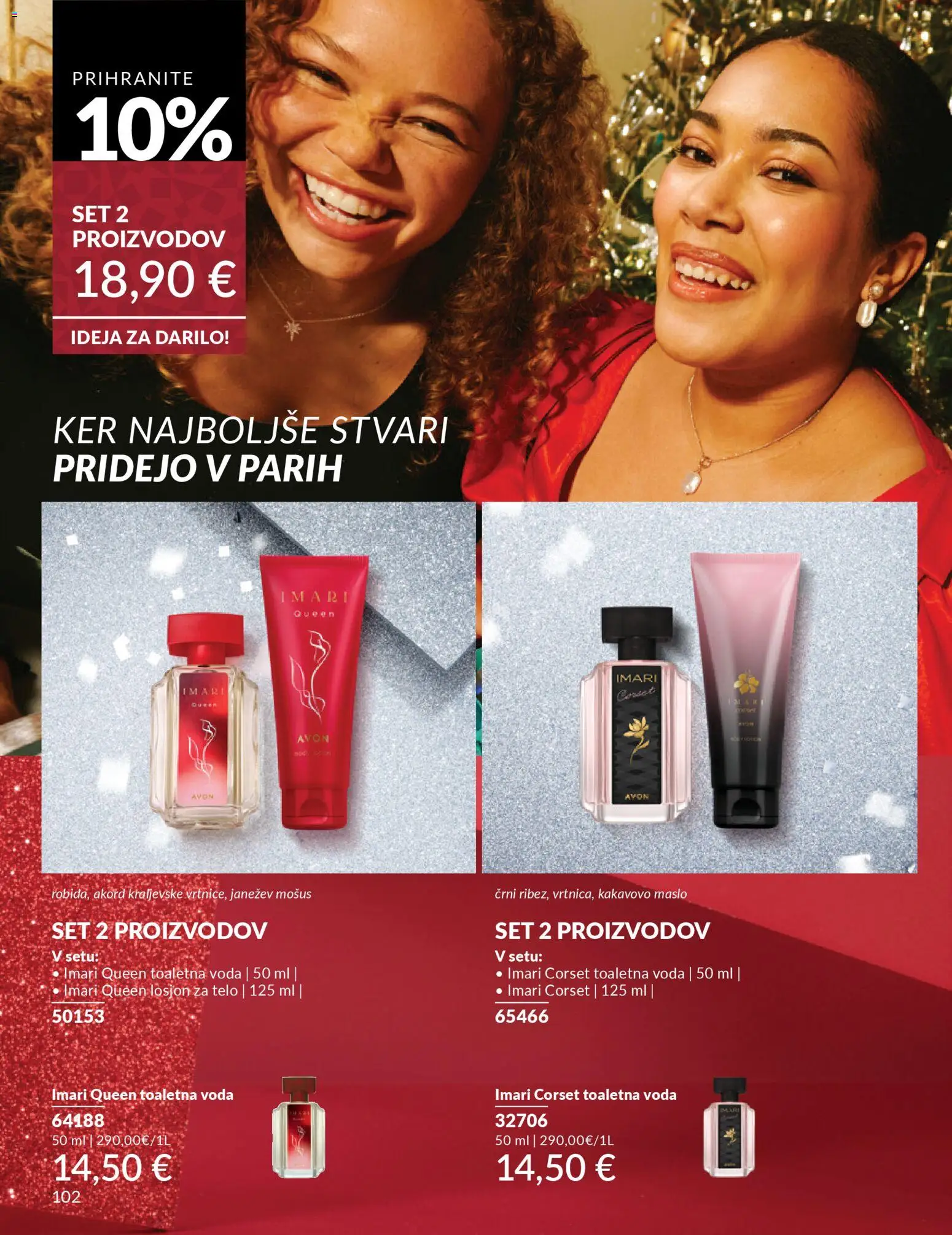 Novi Avon katalog ponudbe – veljaven od 01.10.2025 | Stran: 102 | Izdelki: Maslo, Voda, Toaletna voda