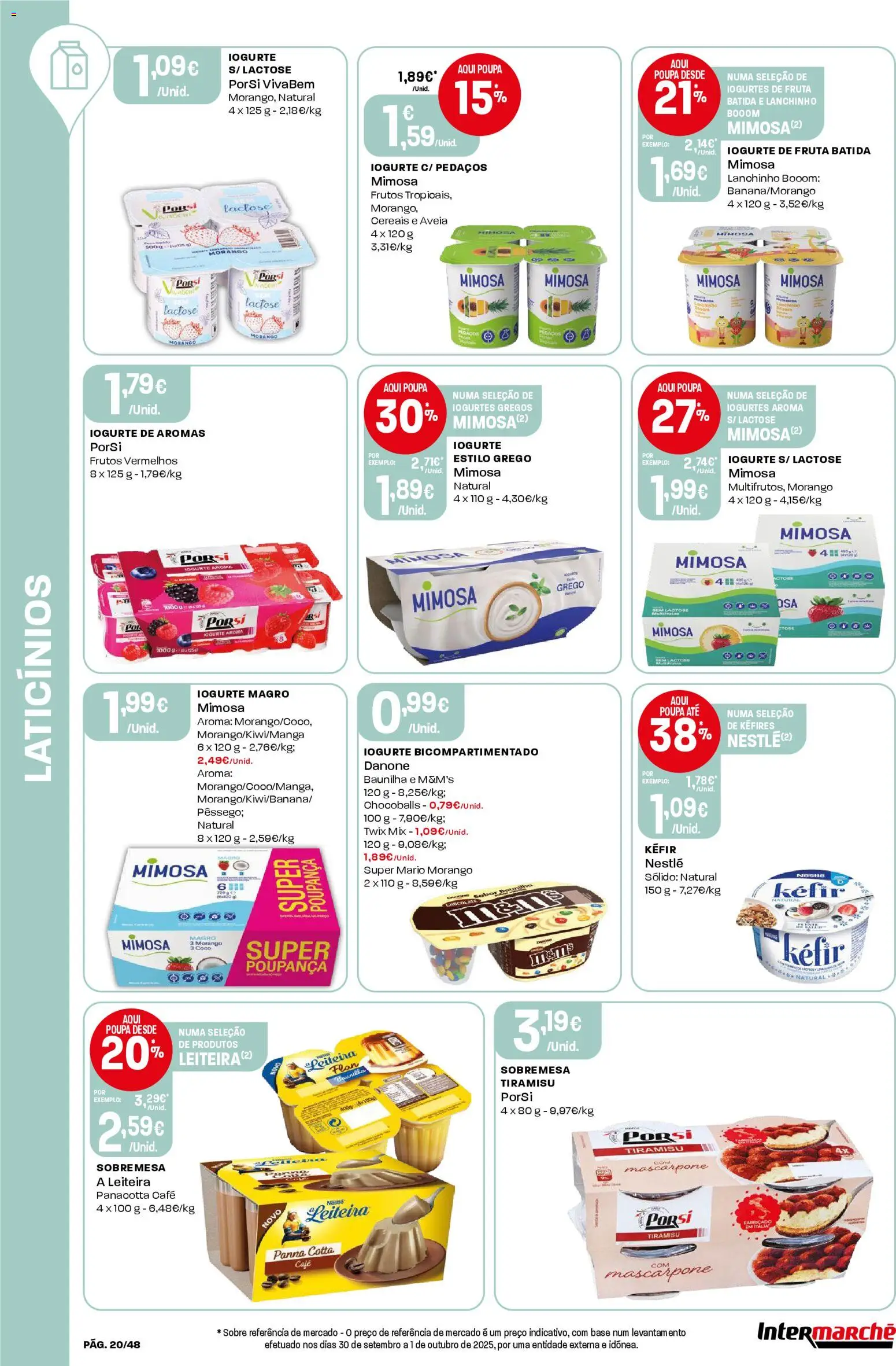 Intermarché folheto │ válido de 06.11.2025 | Página: 20 | Produtos: Aveia, Iogurte, Nestlé, Mascarpone