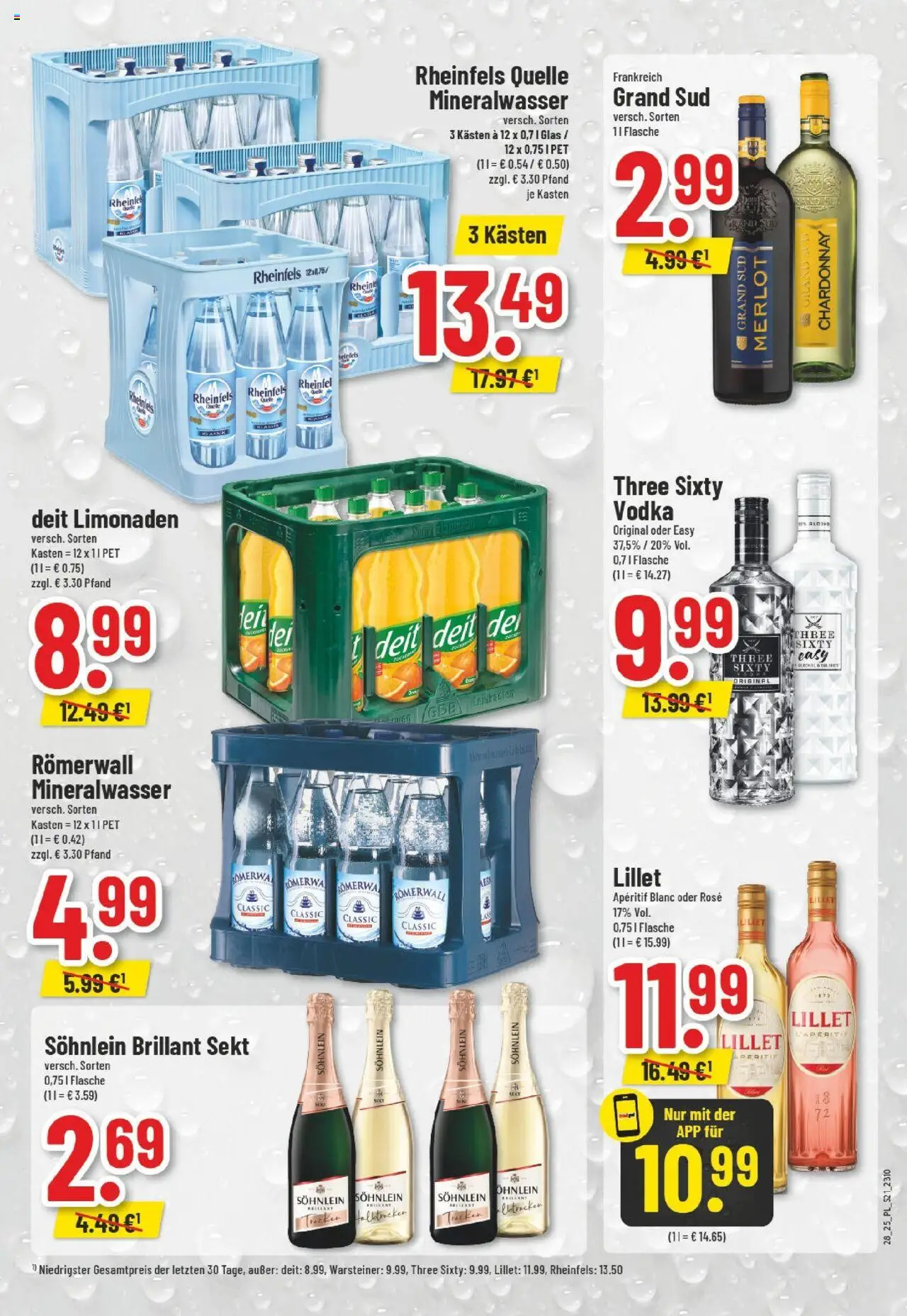 Edeka prospekt Goch	 - gültig ab dem 06.07.2025 | Seite: 21 | Produkte: Sekt, Mineralwasser, Vodka, Rheinfels quelle