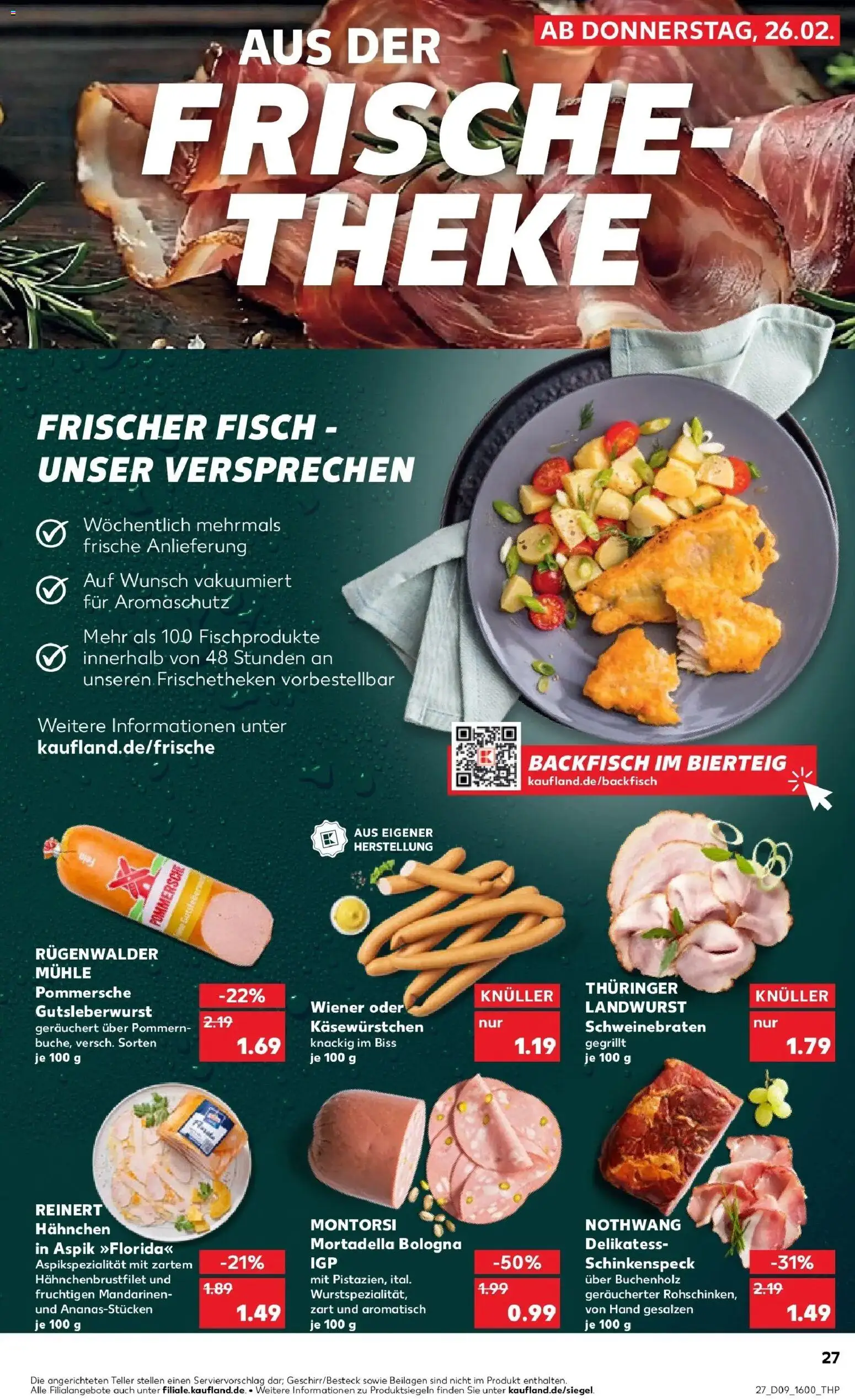 Kaufland prospekt Soest	 – gültig ab 26.02.2026 | Seite: 27 | Produkte: Mühle, Hahnchen, Mandarinen, Fisch