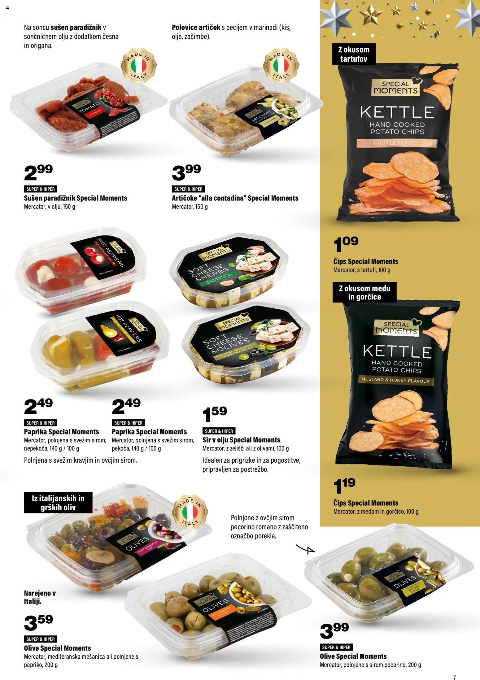 Novi Mercator katalog ponudbe – veljaven od 13.11.2025 | Stran: 7 | Izdelki: Paprika, Olive, Paradiznik, Cips