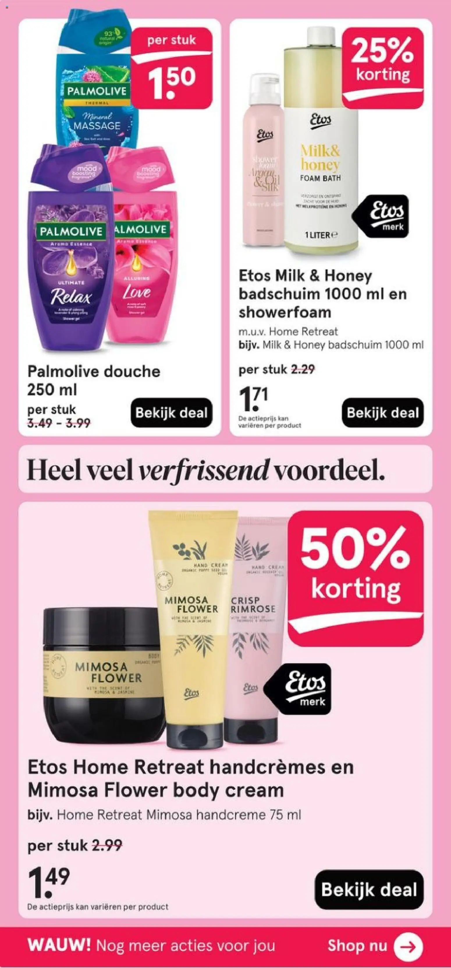 {H1} | Pagina: 58 | Producten: Kan, Douche, Handcrème, Badschuim