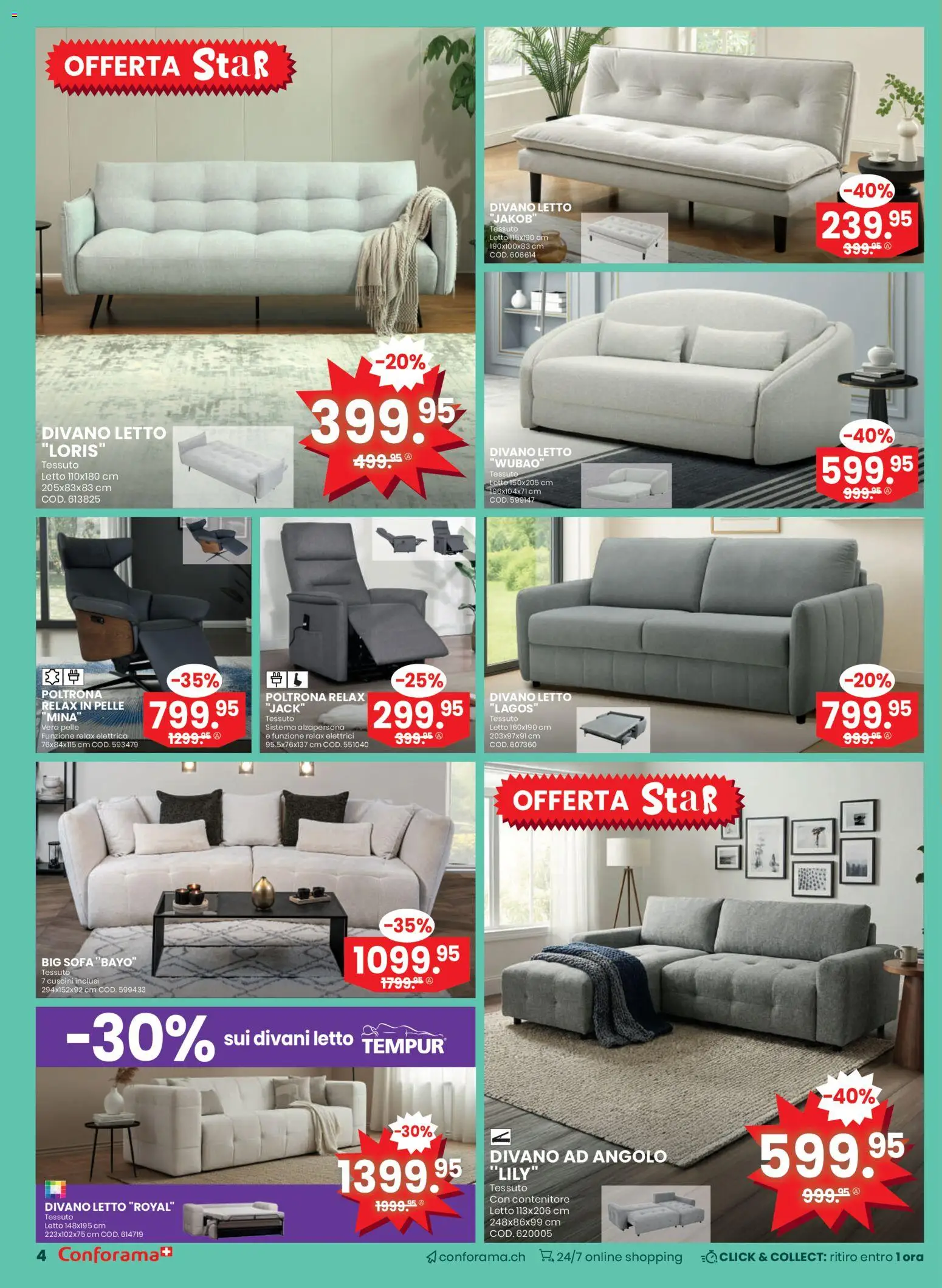 Conforama Aktionen IT – gültig ab 11.02.2026 | Seite: 4 | Produkte: Sofa