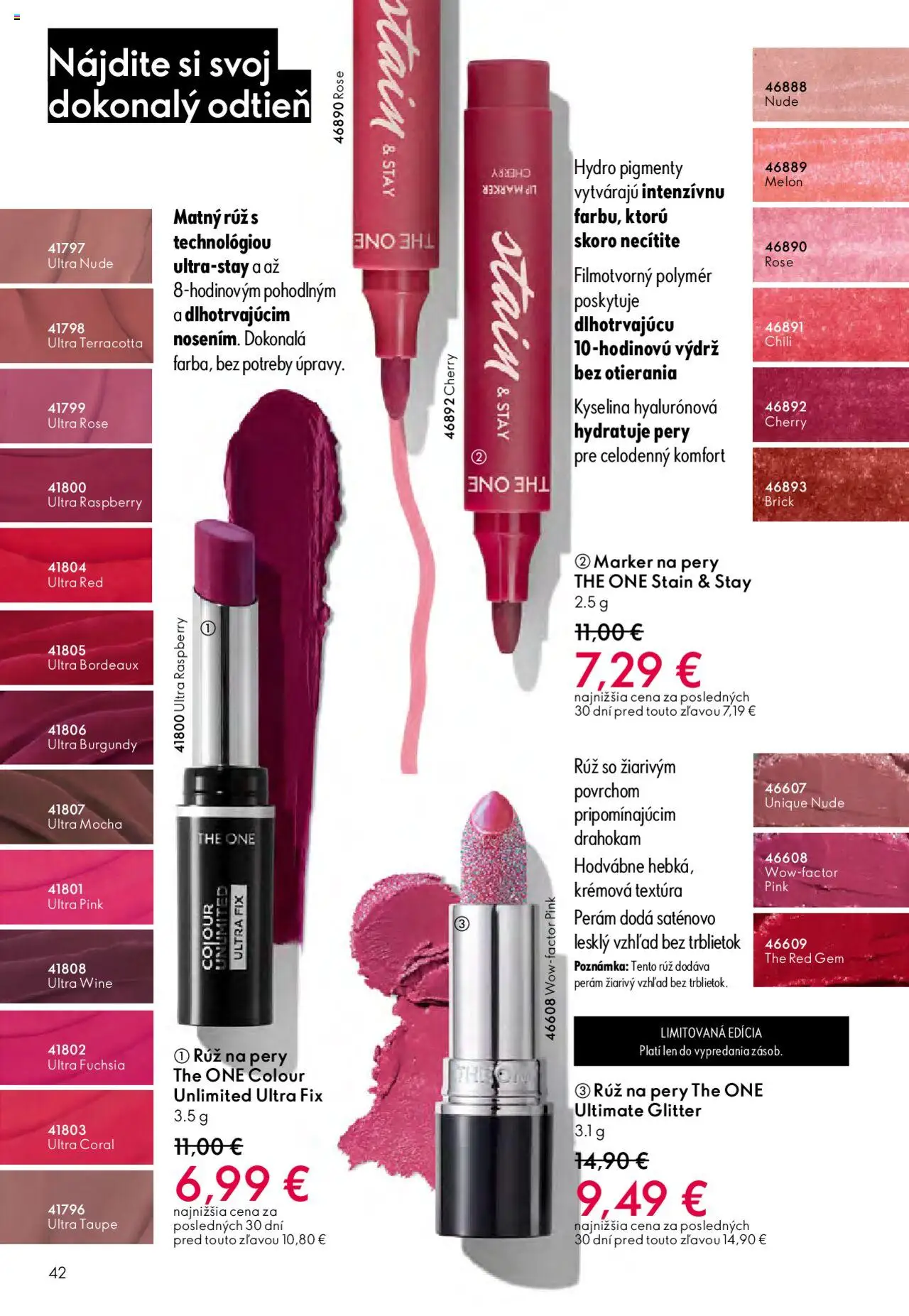 Nové Oriflame akcie – leták je platný od 01.10.2025 | Strana: 42 | Produkty: Rúž na pery, Melón
