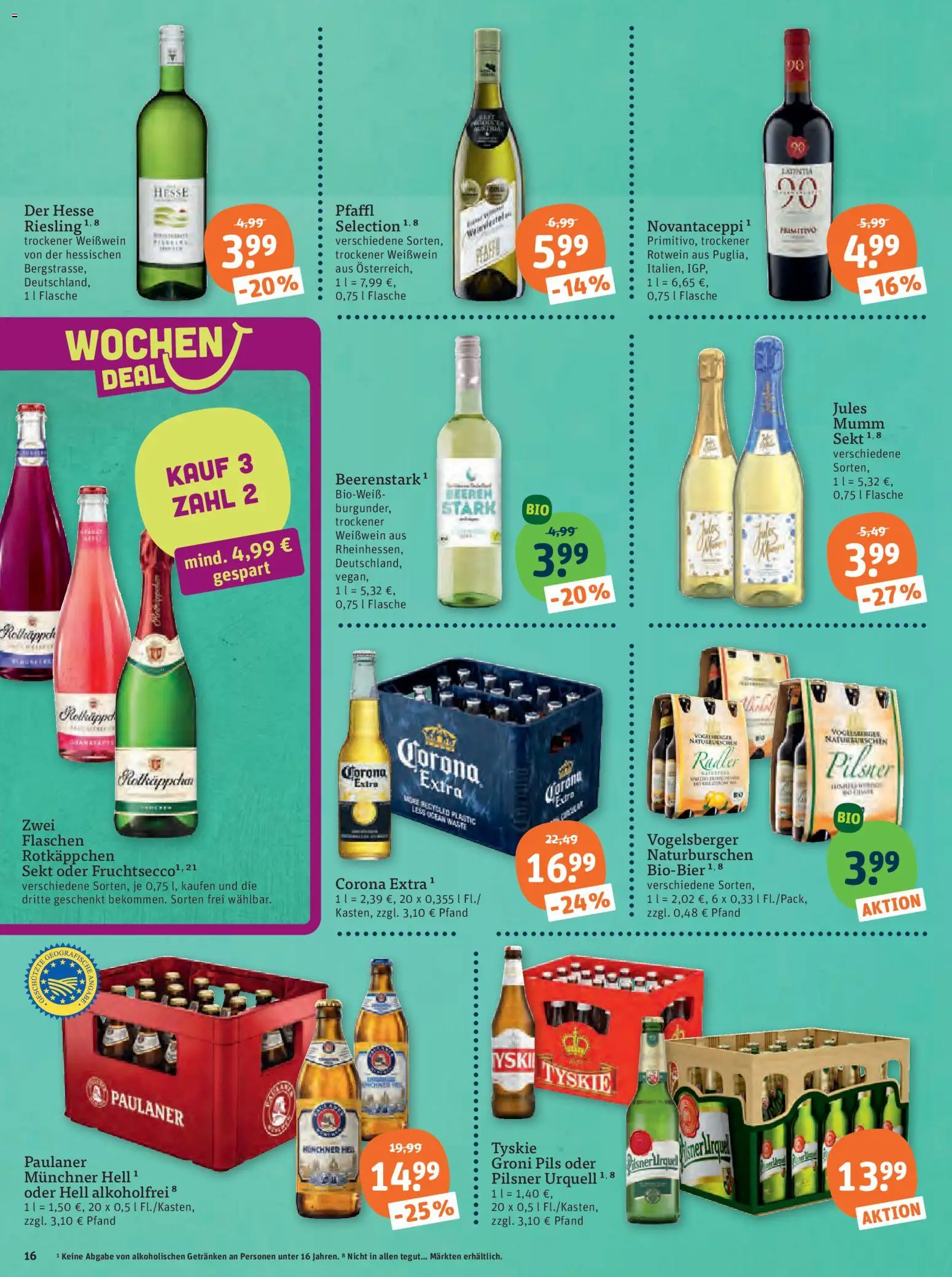 Tegut Prospekt 	 – gültig ab 23.02.2026 | Seite: 18 | Produkte: Rotkappchen sekt, Mumm sekt, Jules mumm, Pilsner urquell