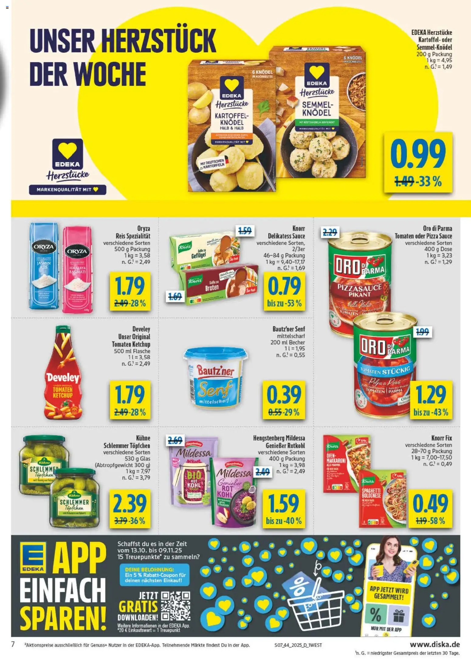 Diska - Diska Angebote Bayern KW44 – gültig ab 27.10.2025 | Seite: 7 | Produkte: Knorr fix, Tomaten, Oro di parma, Kartoffeln
