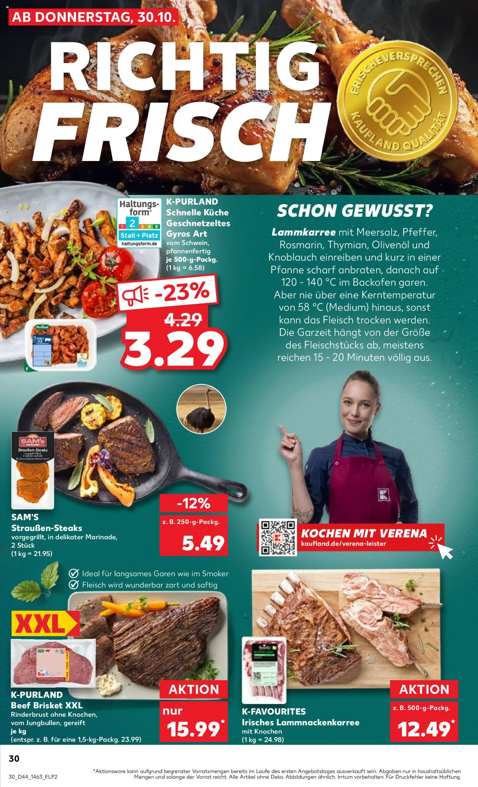 Kaufland prospekt Stuttgart	 – gültig ab 30.10.2025 | Seite: 30 | Produkte: Olivenol, Gyros, Backofen, Fleisch