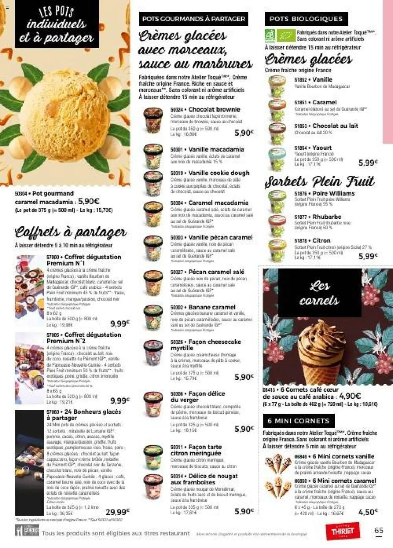 {H1} | Page: 65 | Produits: Glaces, Lait, Chocolat, Crème fraiche