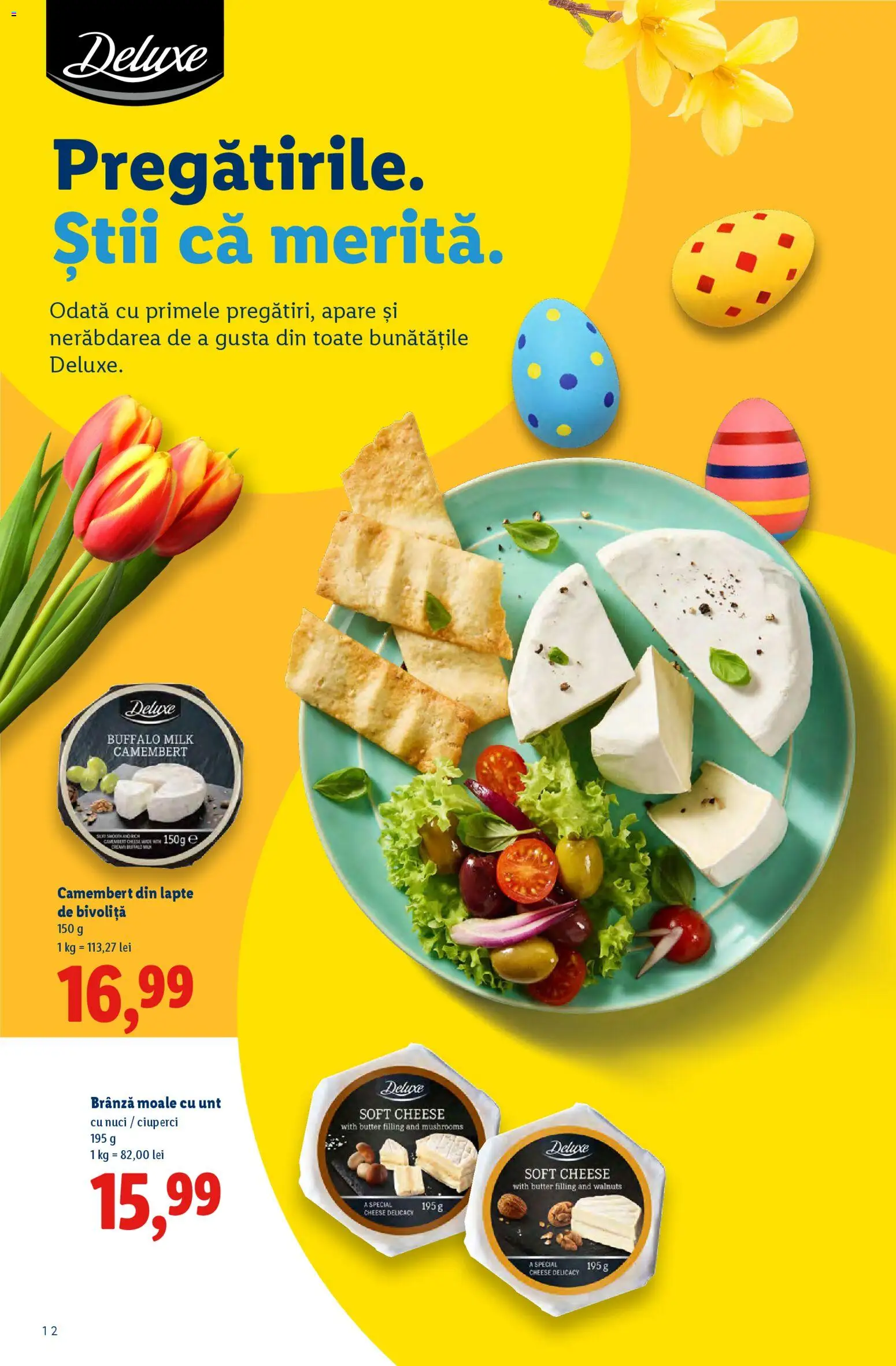 Noul catalog Lidl – valabil de la 02.03.2026 | Pagină: 12 | Produse: Ciuperci, Lapte, Unt, Brânză