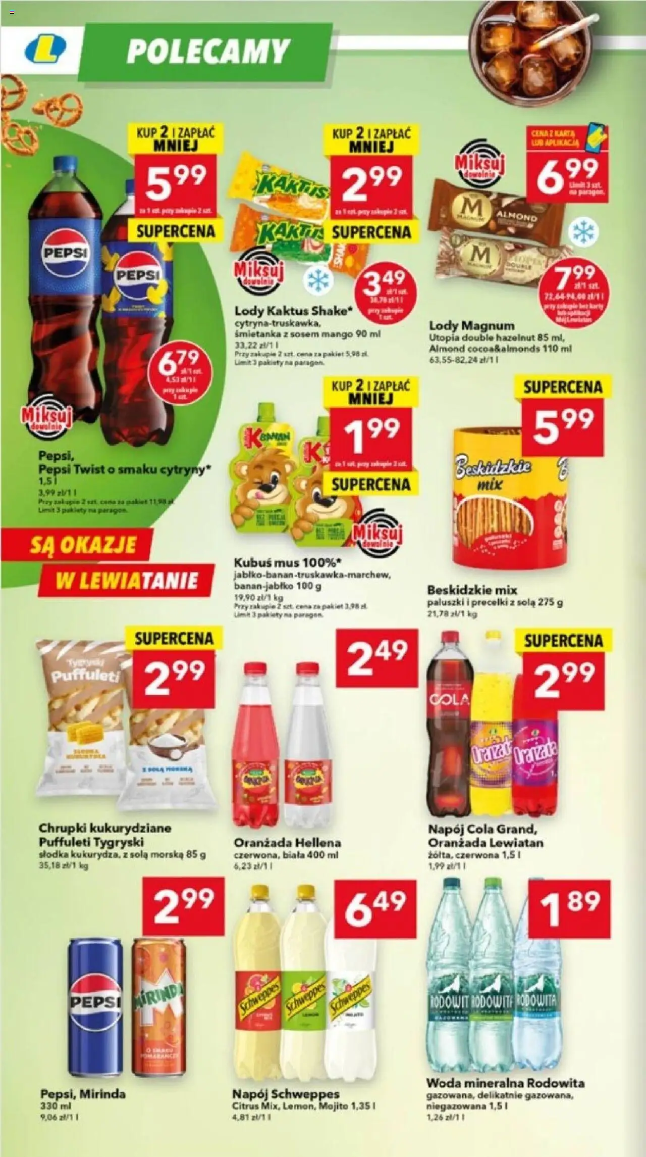 Lewiatan gazetka - Ostrów Wielkopolski od 11.09.2025 | Strona: 6 | Produkty: Pepsi, Lody Magnum, Lody, Woda