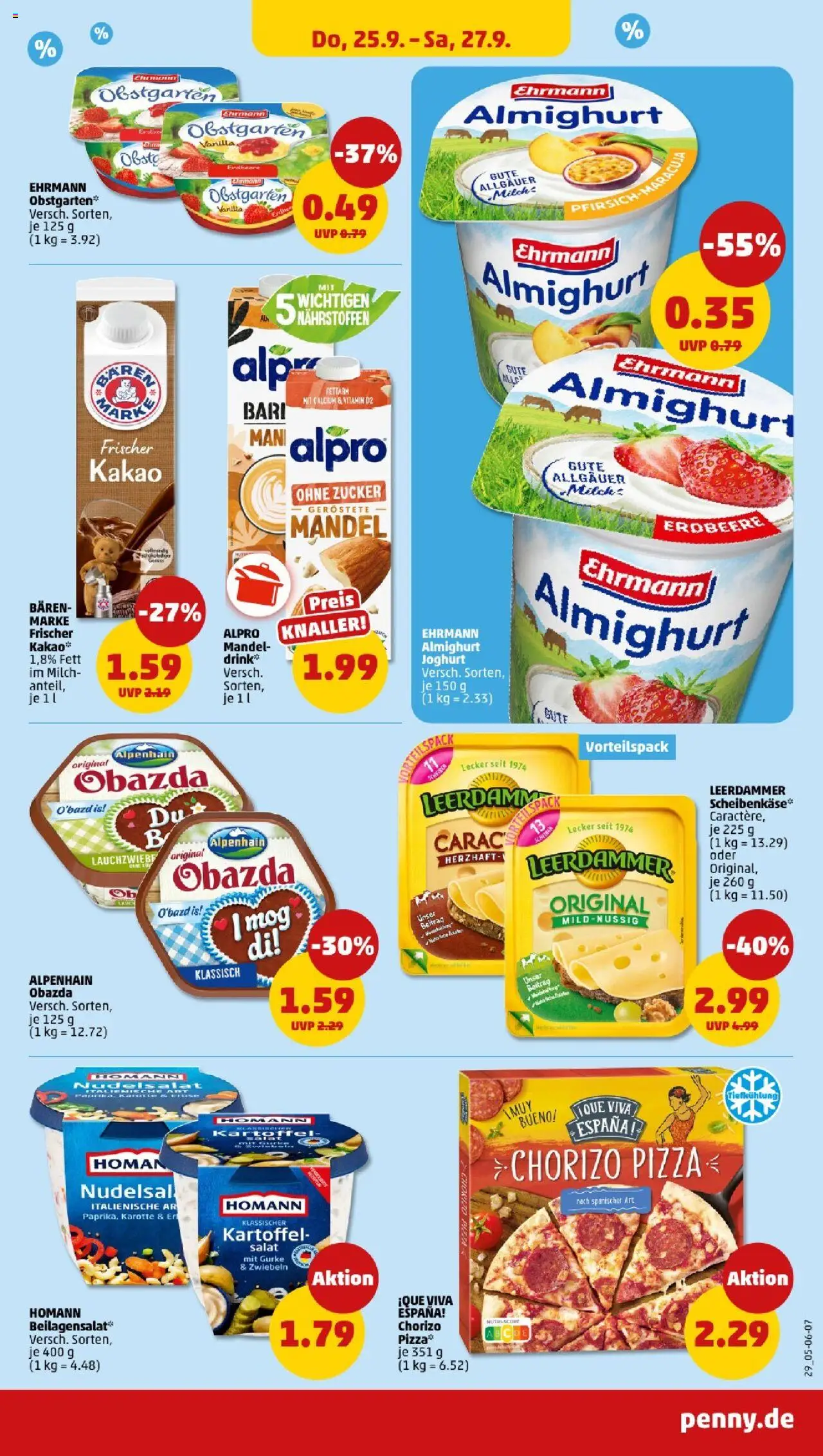 Penny - Saarland  – gültig ab 22.09.2025 | Seite: 31 | Produkte: Ehrmann almighurt, Milch, Karotte, Salat