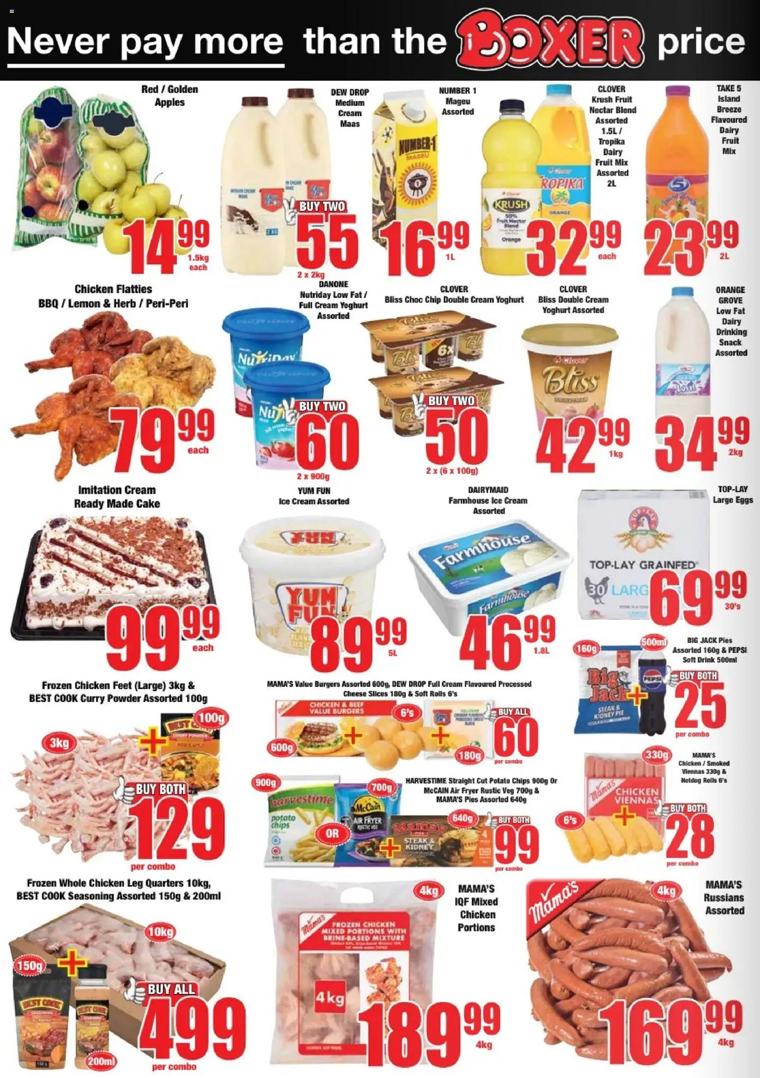 New Boxer catalogue – valid from 09.03.2026 | Page: 2 | Products: Powder, Apples, Beef, Burgers