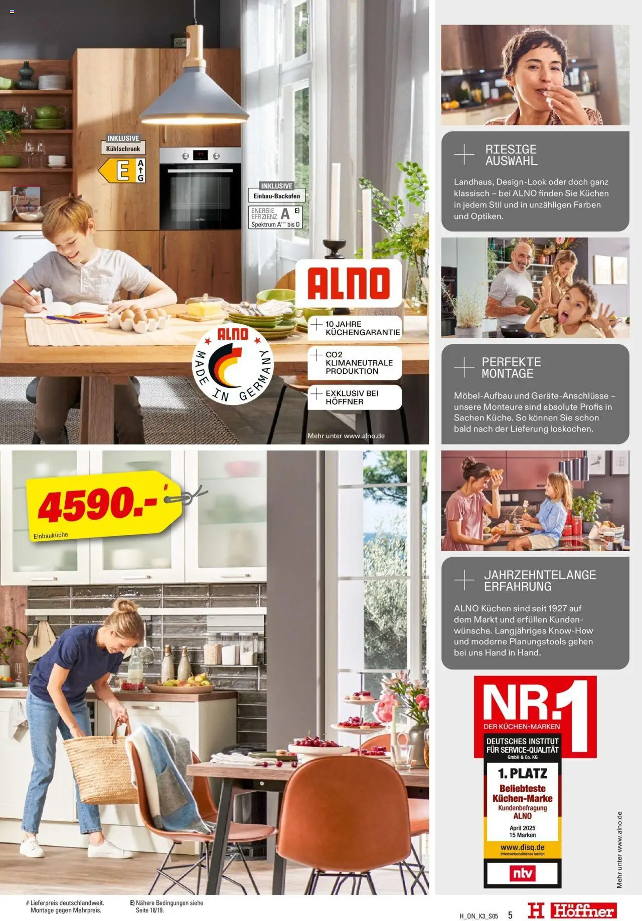 Höffner - Küchen Power – gültig ab 01.08.2025 | Seite: 5 | Produkte: Einbauküche, Kühlschrank, Kuchen