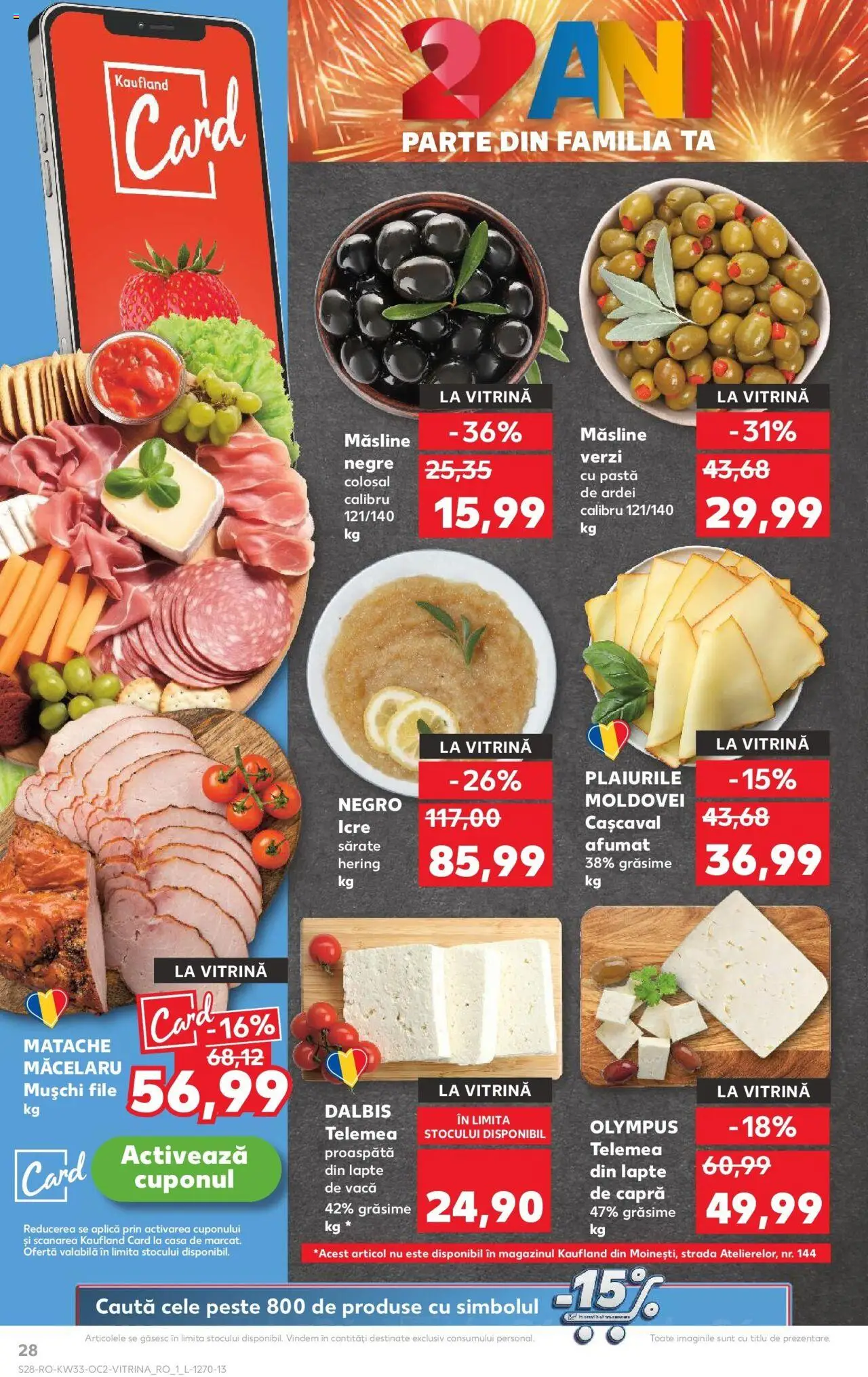 Catalog Kaufland - Alexandria – valabil de la 13.08.2025 | Pagină: 28 | Produse: Cașcaval, Măsline, Lapte, Pește