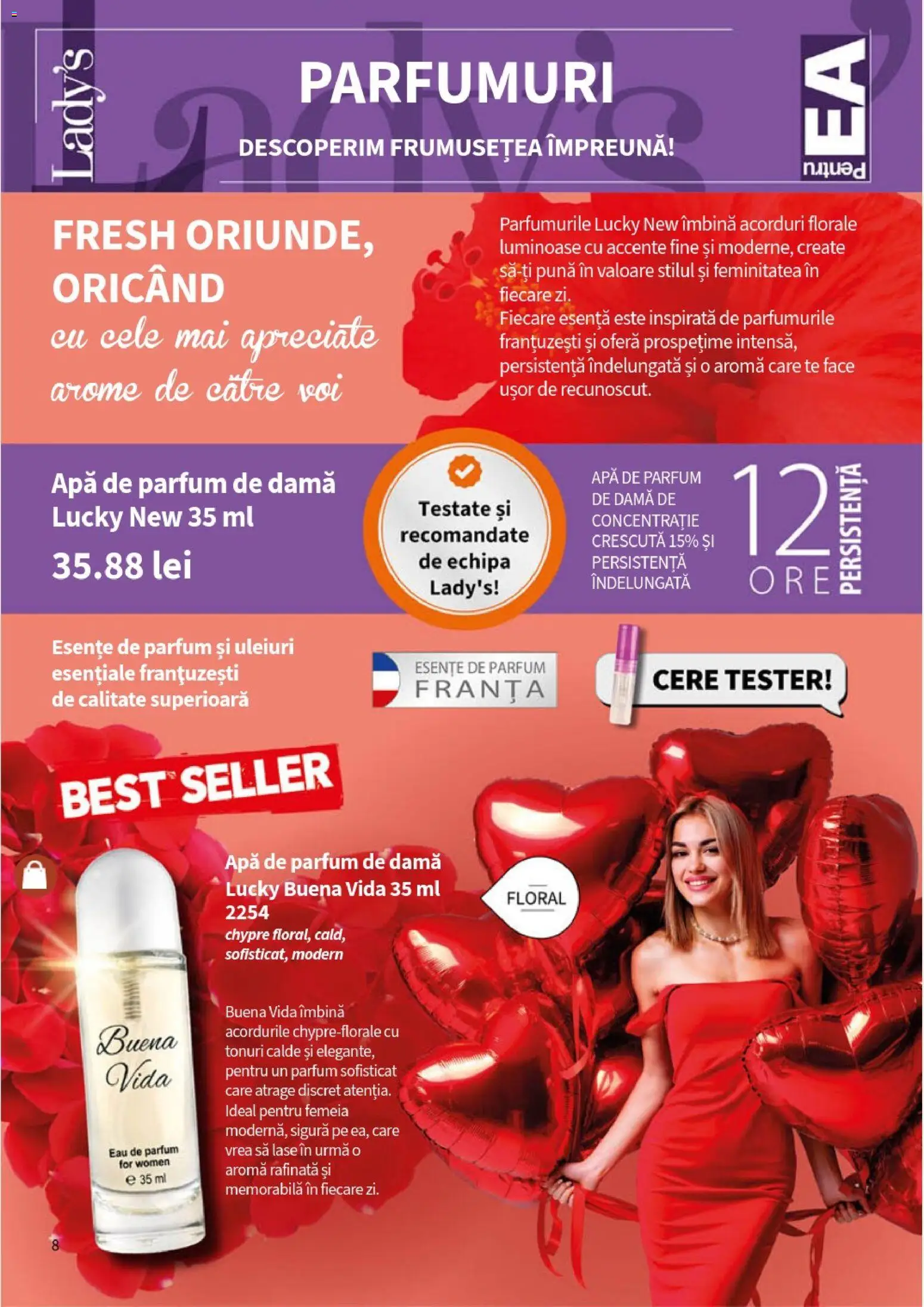 Noul catalog Lady’s – valabil de la 05.01.2026 | Pagină: 10 | Produse: Apă de parfum, Parfum, Apă