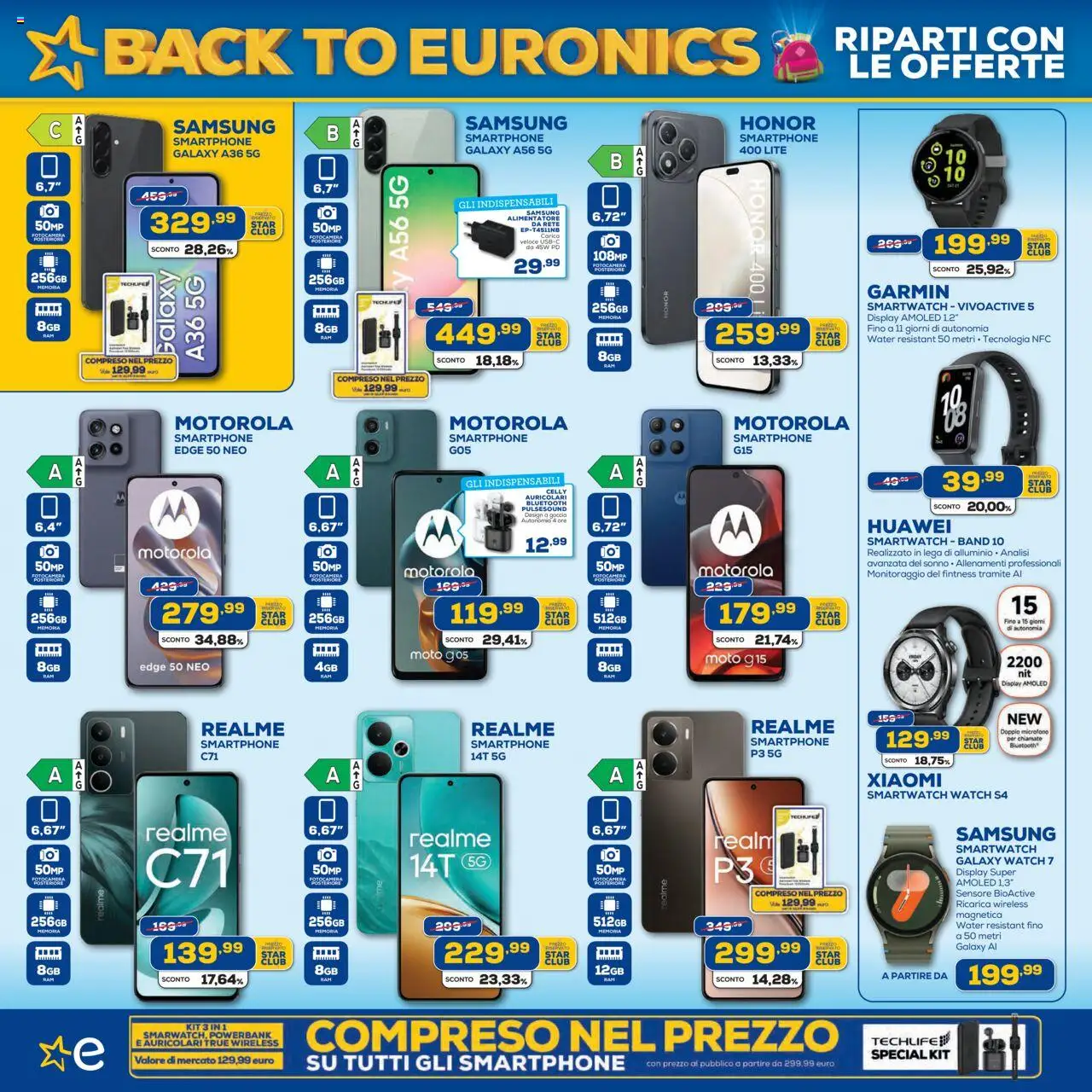 Volantino Euronics del 21.08.2025 | Pagina: 6 | Prodotti: Auricolari, Xiaomi, Microfono, Samsung