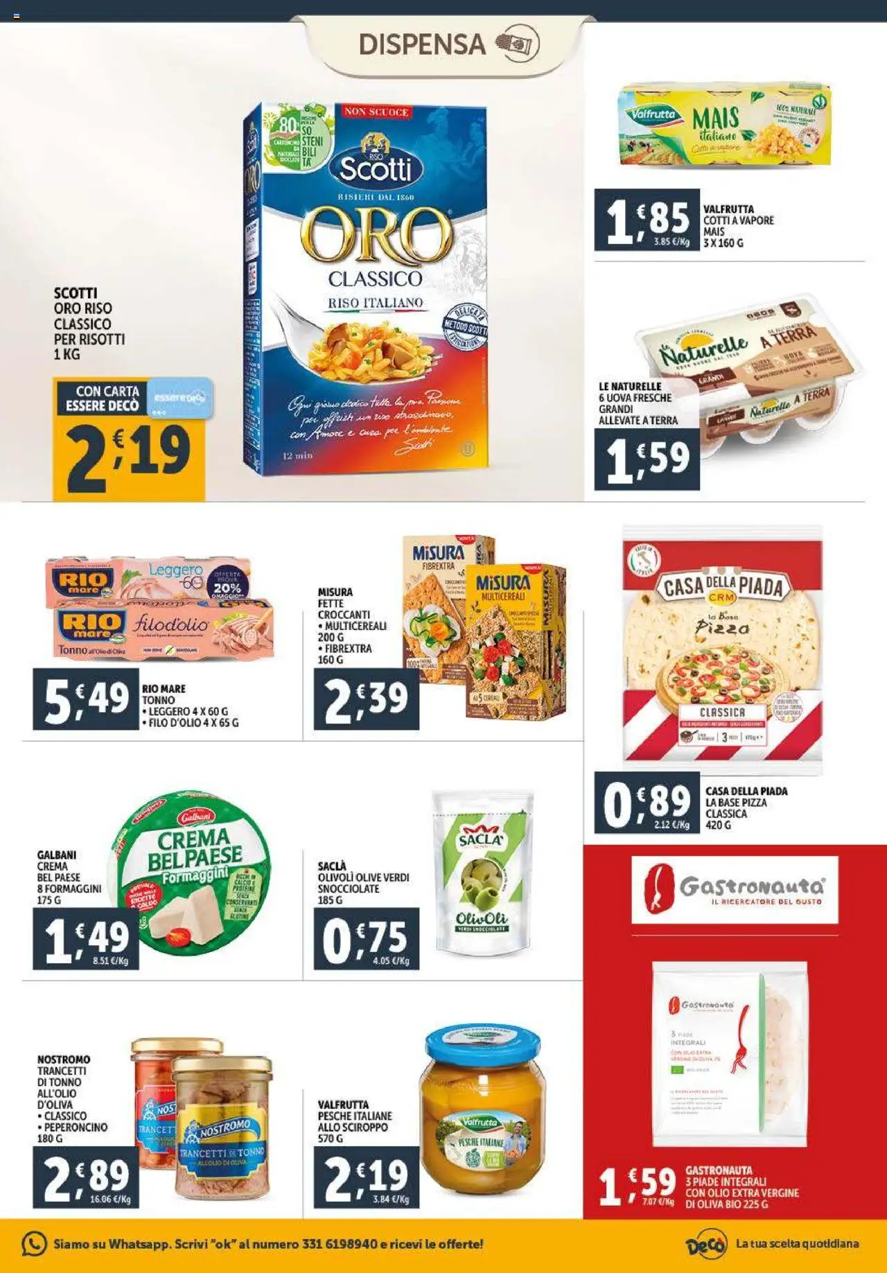Volantino Decò del 23.09.2025 | Pagina: 13 | Prodotti: Uova, Olive, Tonno, Terra
