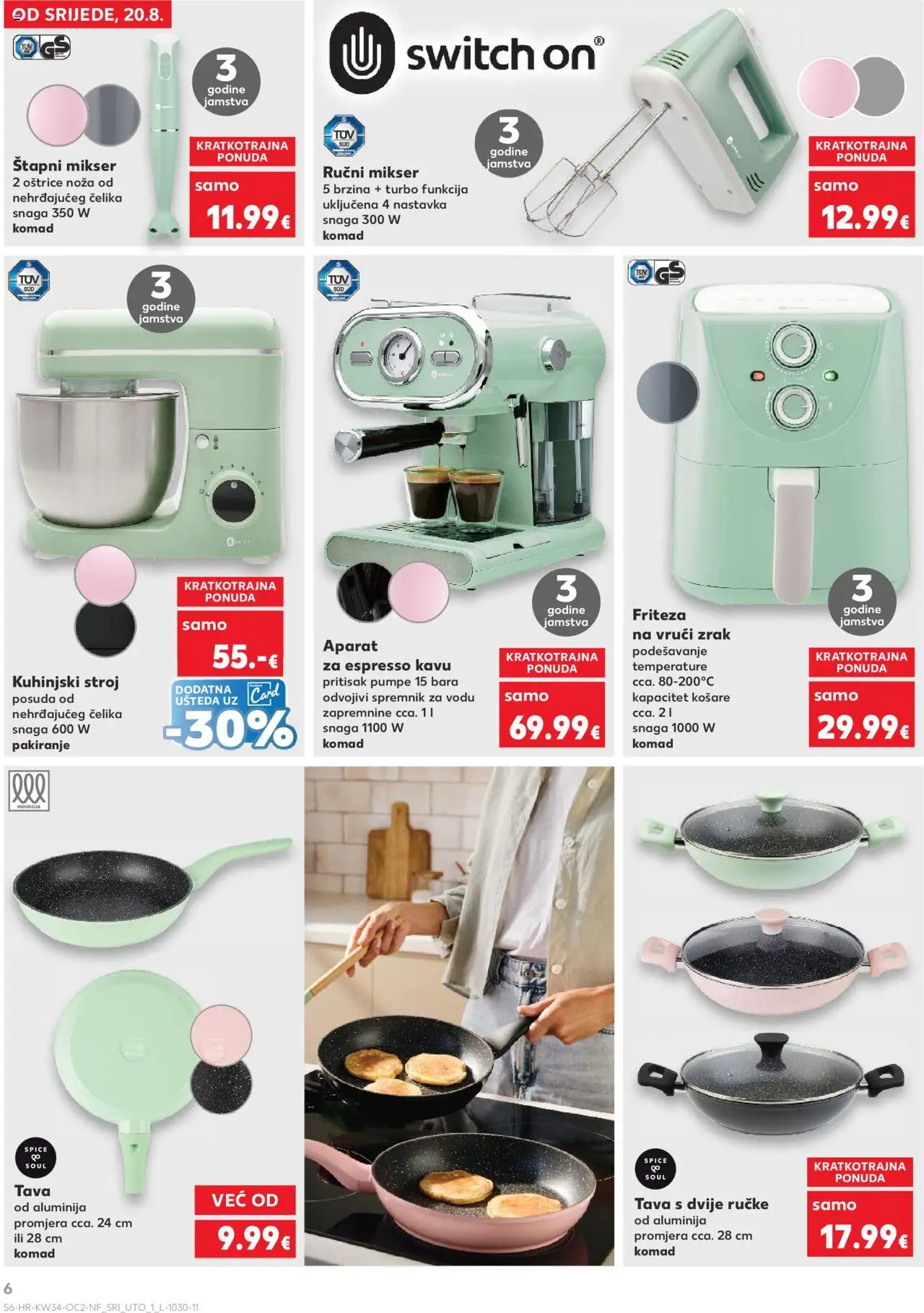Kaufland katalog | vrijedi od 20.08.2025 | Stranica: 6 | Proizvodi: Mikser, Pan, Košare, Tava