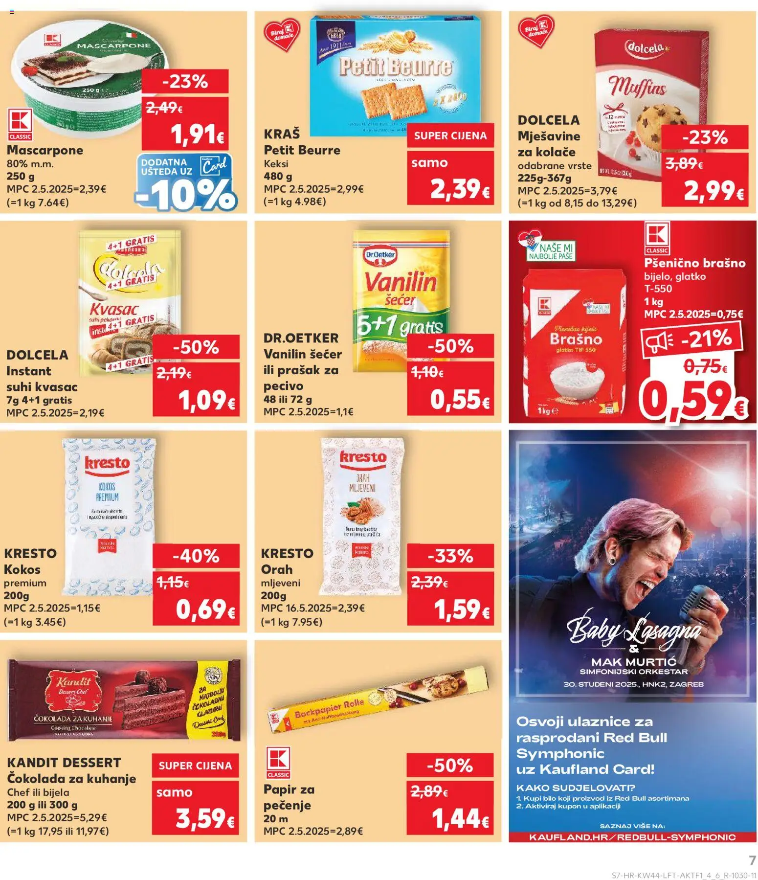 Kaufland katalog | vrijedi od 29.10.2025 | Stranica: 7 | Proizvodi: Papir za pečenje, Vanilin šećer, Kvasac, Orah