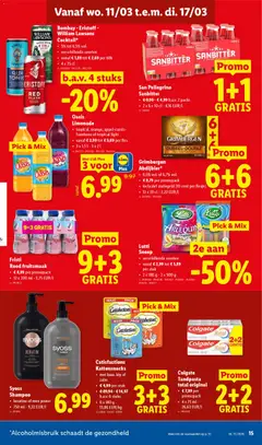 Lutti Snoep, verschillende soorten vanaf € 2,99 tot € 5,89 per stuk 2 x 180 g - 2 x 500 g - Voorbeeld van een folder van Lidl, geldig van 11.03.2026 | Pagina: 15