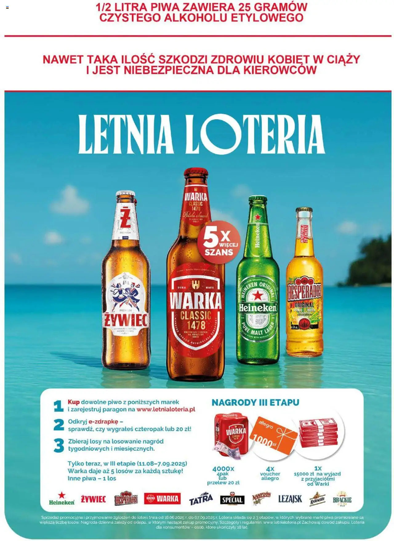 Groszek Gazetka od 21.08.2025 | Strona: 33 | Produkty: Warka, Piwo, Heineken