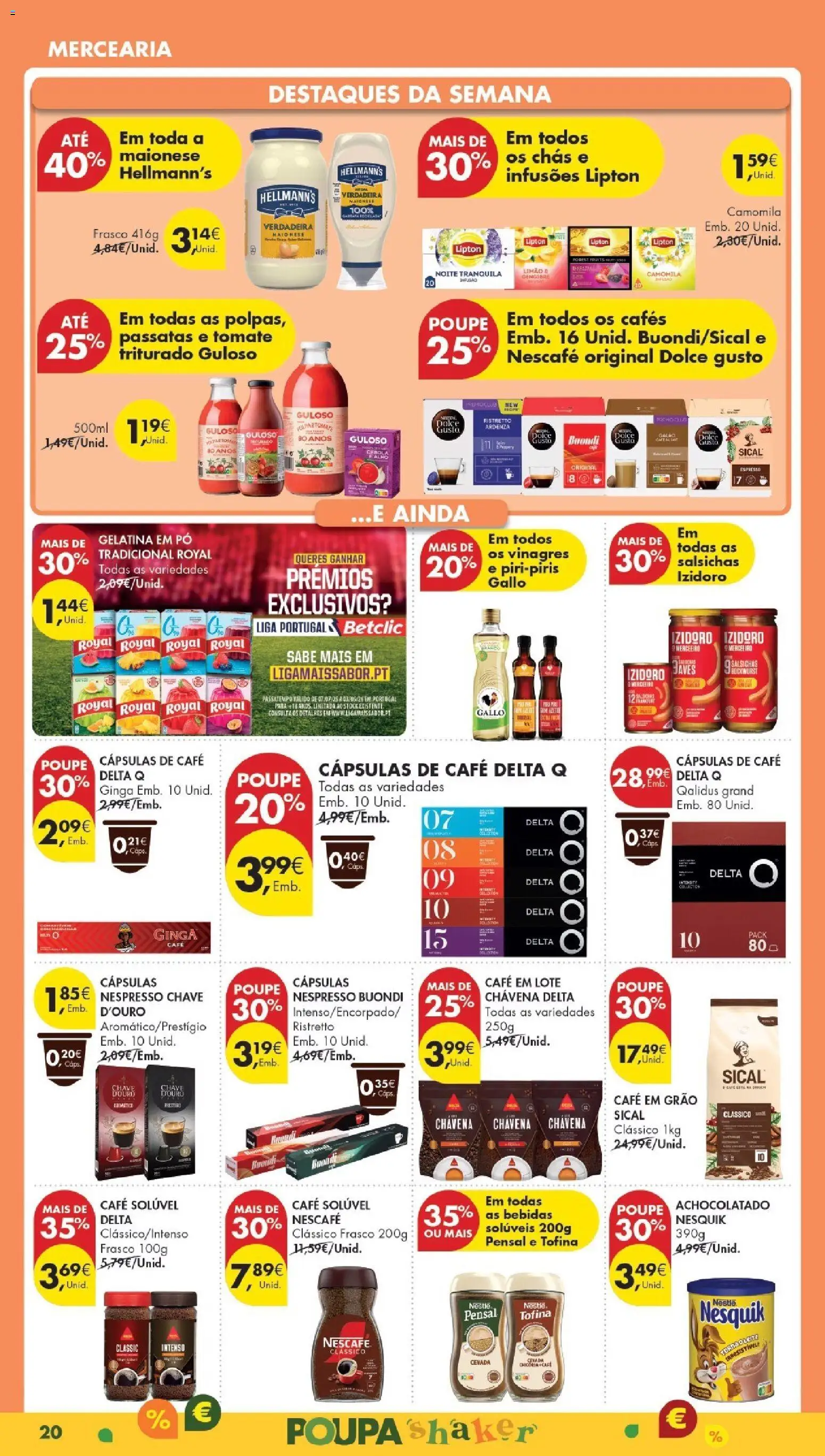 Pingo Doce Poupe Esta Semana Madeira │ válido de 20.01.2026 | Página: 20 | Produtos: Delta q, Nespresso, Café, Chocolate