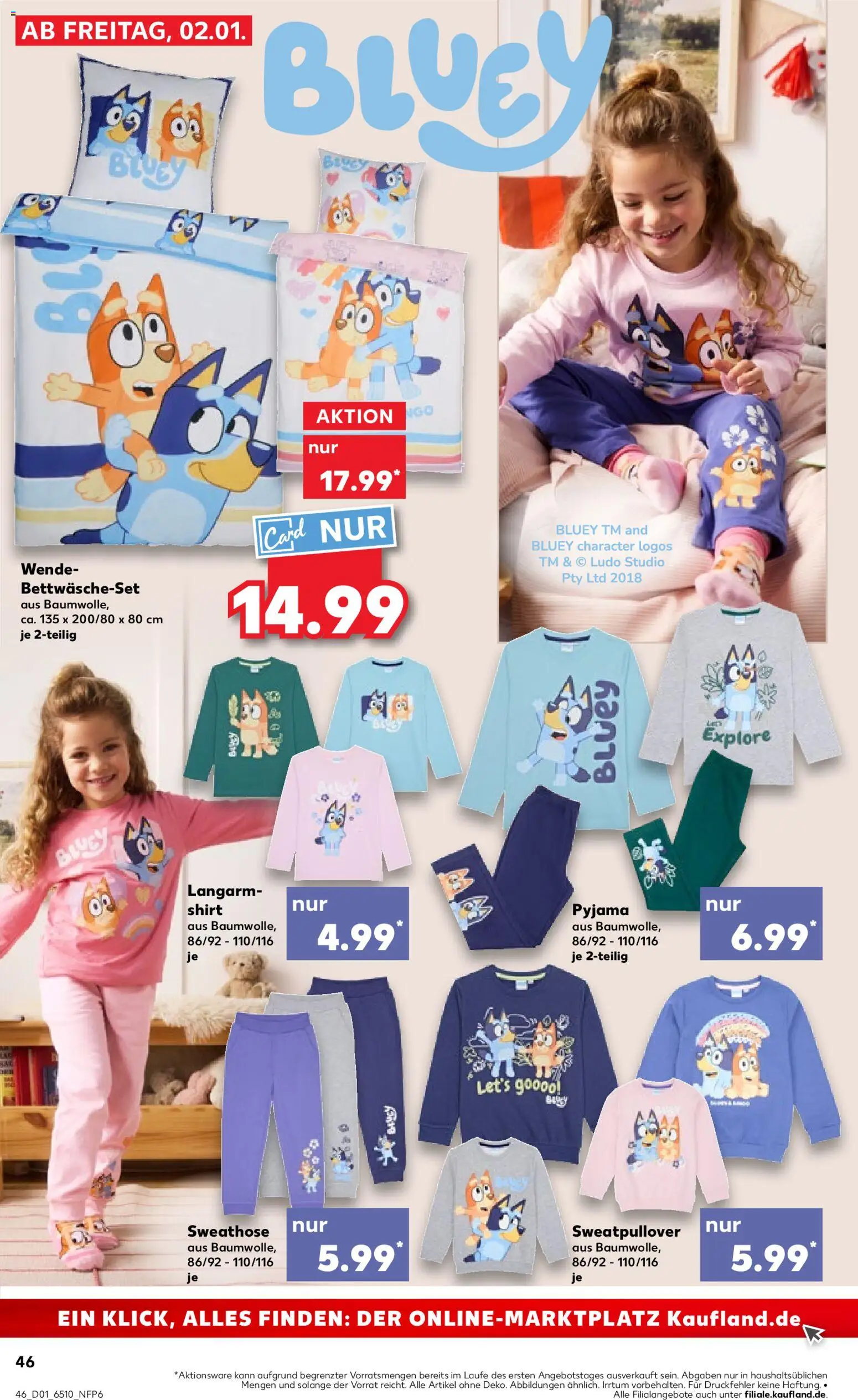 Kaufland prospekt Völklingen	 – gültig ab 02.01.2026 | Seite: 46 | Produkte: Shirt, Sweatshirt, Langarmshirt, Pyjama
