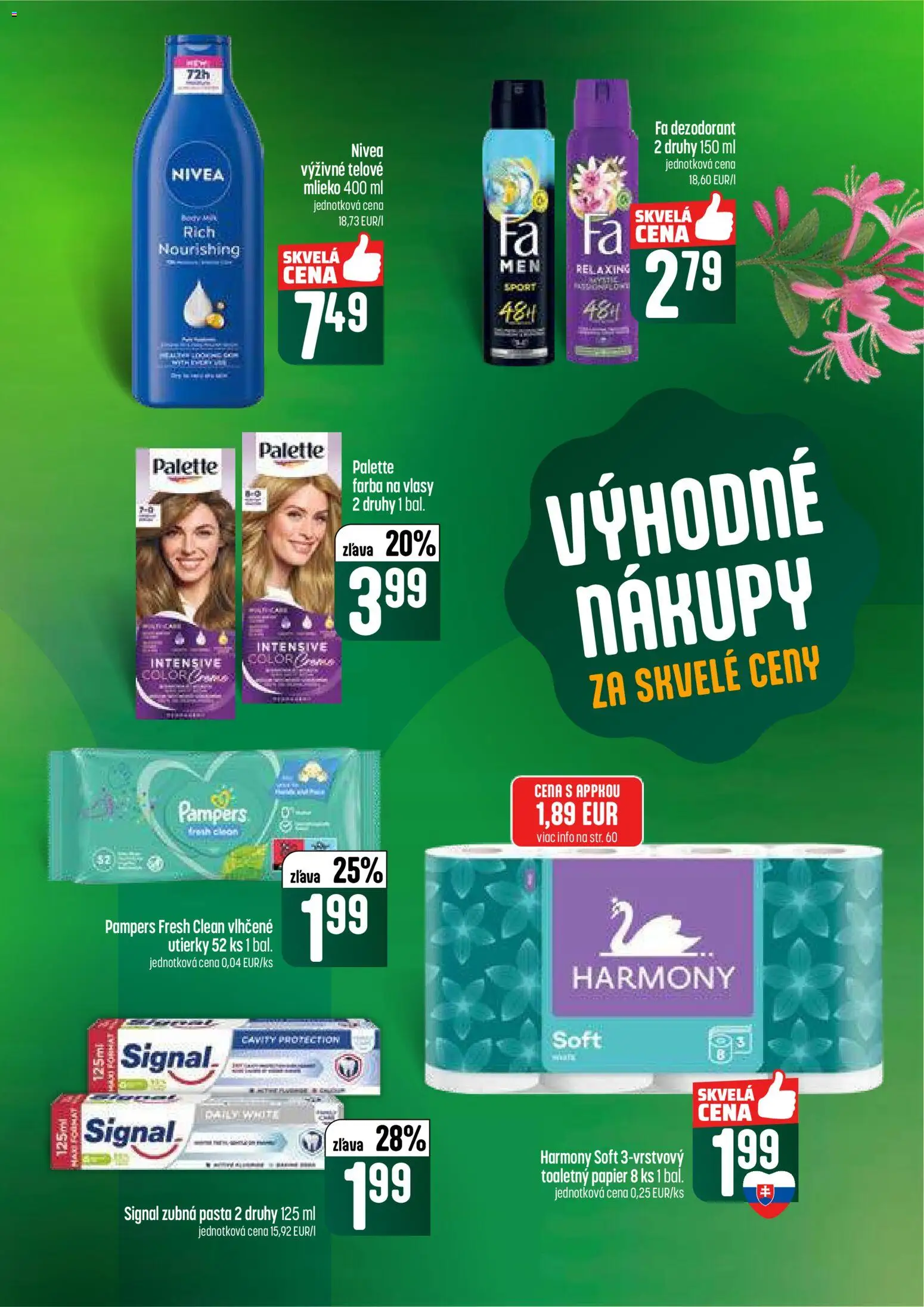Nové COOP Jednota akcie – leták je platný od 19.02.2026 | Strana: 61 | Produkty: Mlieko, Farba na vlasy, Zubná pasta, Pampers