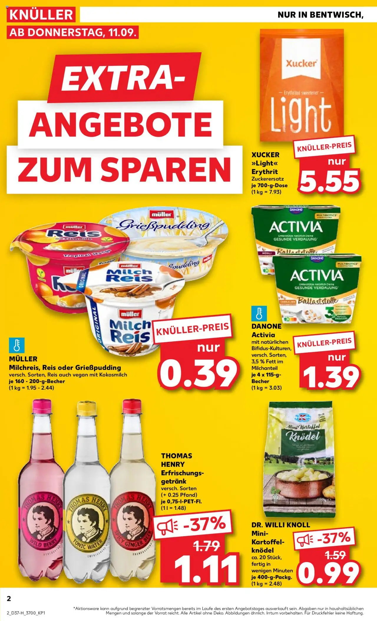 Kaufland prospekt Rostock	 – gültig ab 11.09.2025 | Seite: 2 | Produkte: Activia, Danone activia, Milch, Reis