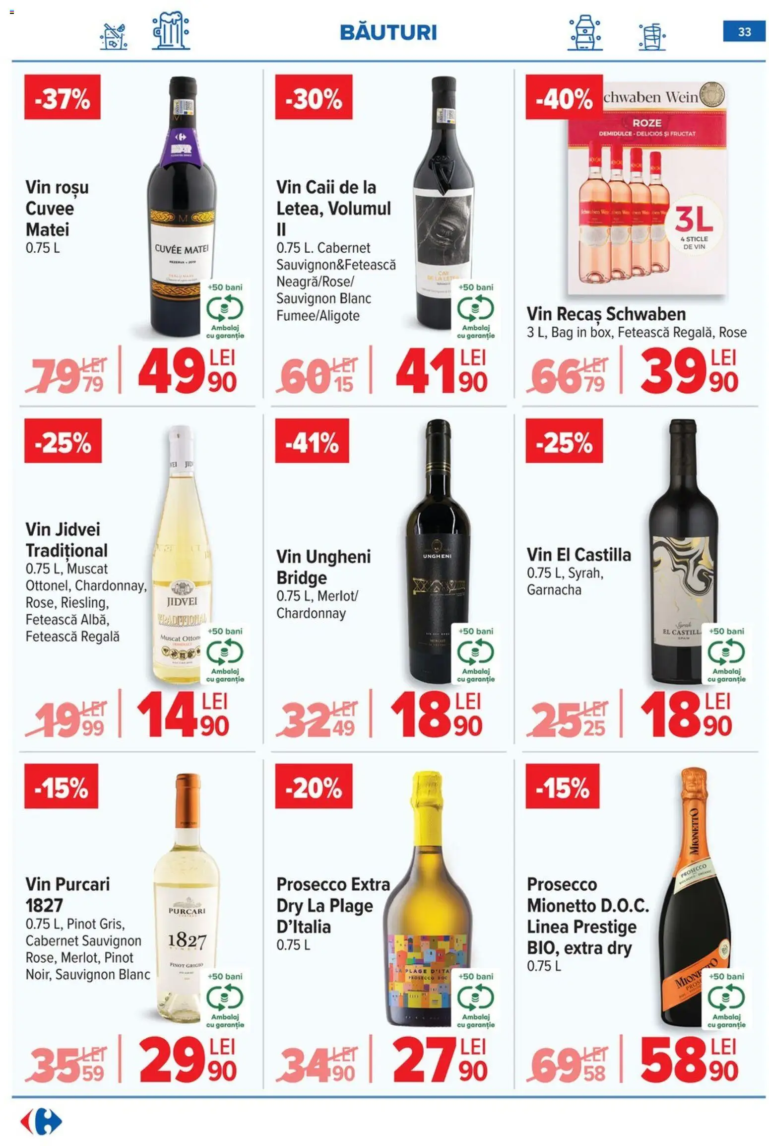 Noul catalog Carrefour – valabil de la 15.04.2026 | Pagină: 34 | Produse: Prosecco, Vin