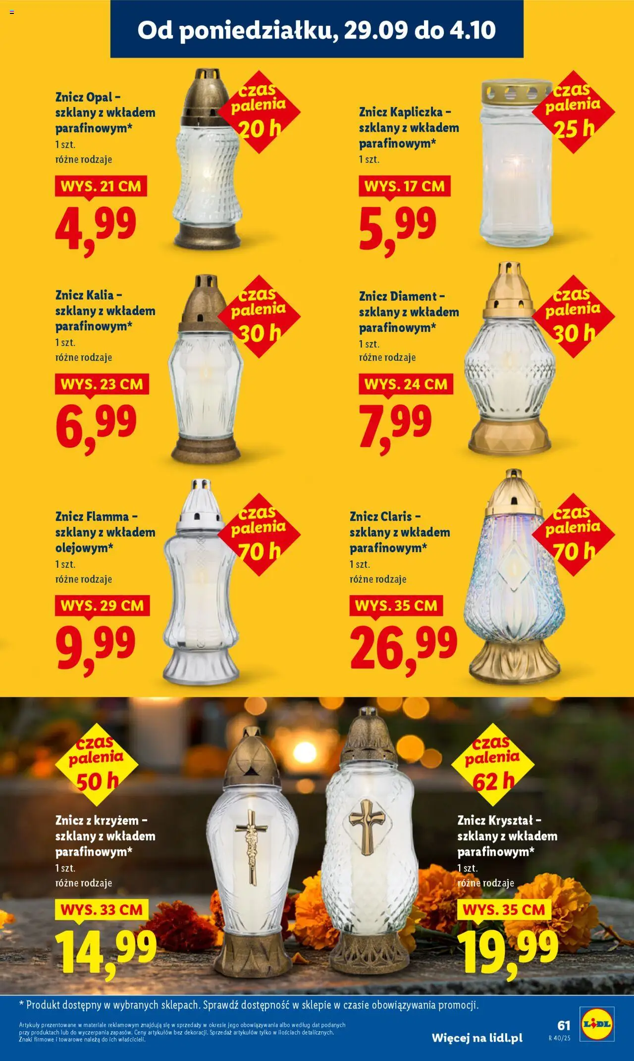 Lidl Gazetka od 29.09.2025 | Strona: 65 | Produkty: Znicz kapliczka