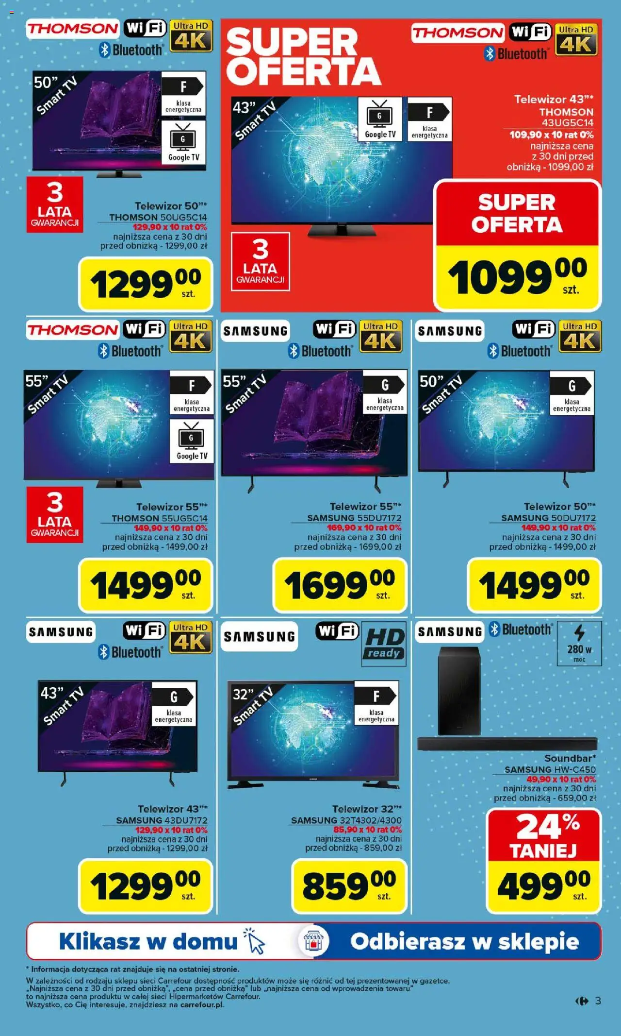 Carrefour Gazetka - Multimedia od 18.08.2025 | Strona: 3 | Produkty: Telewizor