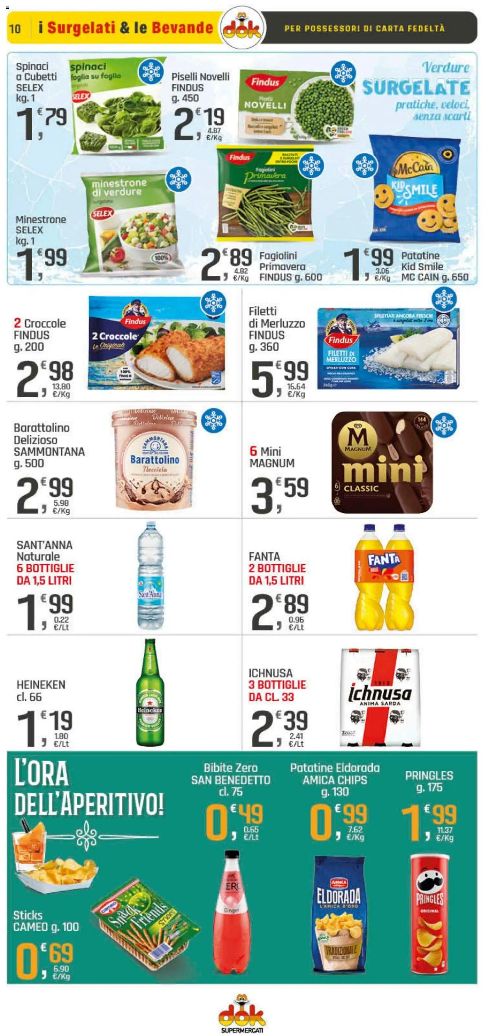 Volantino DOK del 06.11.2025 | Pagina: 10 | Prodotti: Merluzzo, Verdure, Fagiolini, Heineken