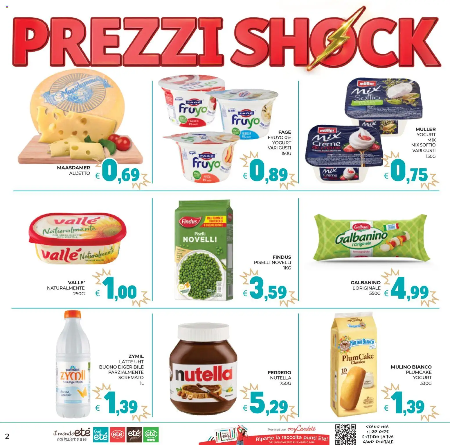 Volantino Eté del 11.03.2026 | Pagina: 2 | Prodotti: Yogurt, Latte, Nutella, Plumcake