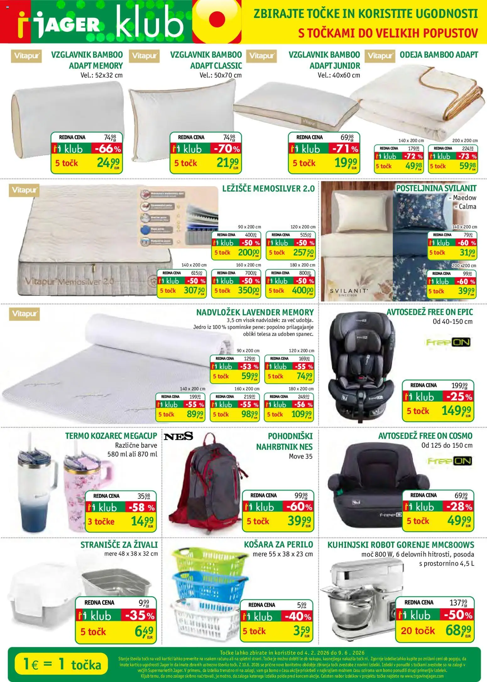 Novi Jager katalog ponudbe – veljaven od 04.03.2026 | Stran: 3 | Izdelki: Kozarec, Ležišče, Nadvložek, Stranisce