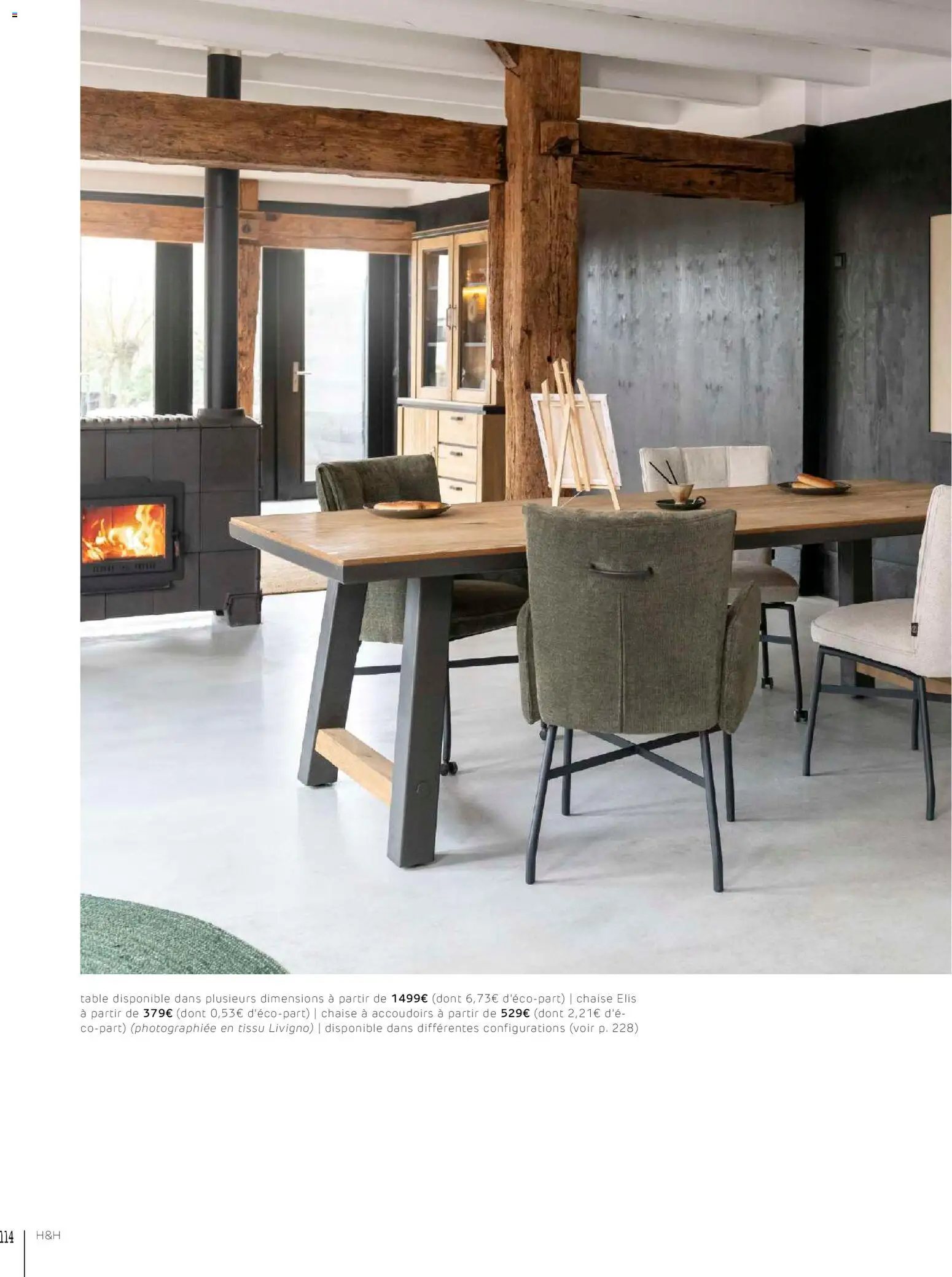 {H1} | Page: 114 | Produits: Table, Chaise