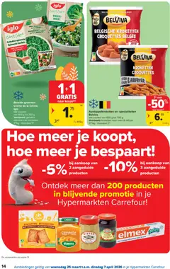Carrefour folder week 13 - Voorbeeld van een folder van Carrefour, geldig van 25.03.2026 | Pagina: 14 | Producten: La, Groenten, Crème, Boter